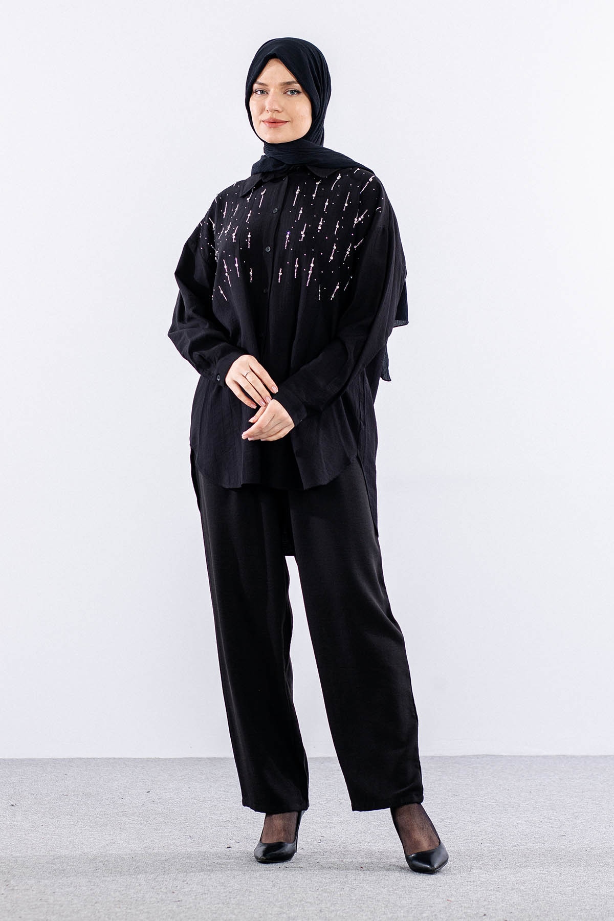 34816 Gömlek Tek - Siyah - 2