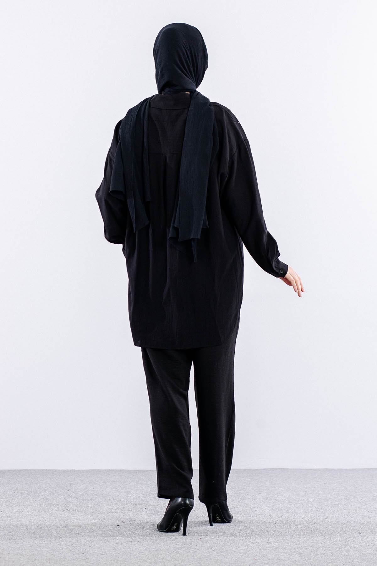 34816 Gömlek Tek - Siyah - 5