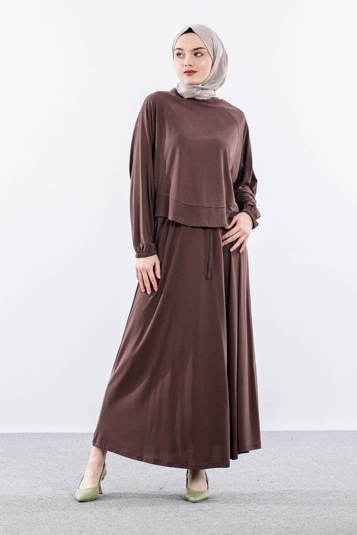 34856 E.takim S-m-l - Kahve - 1