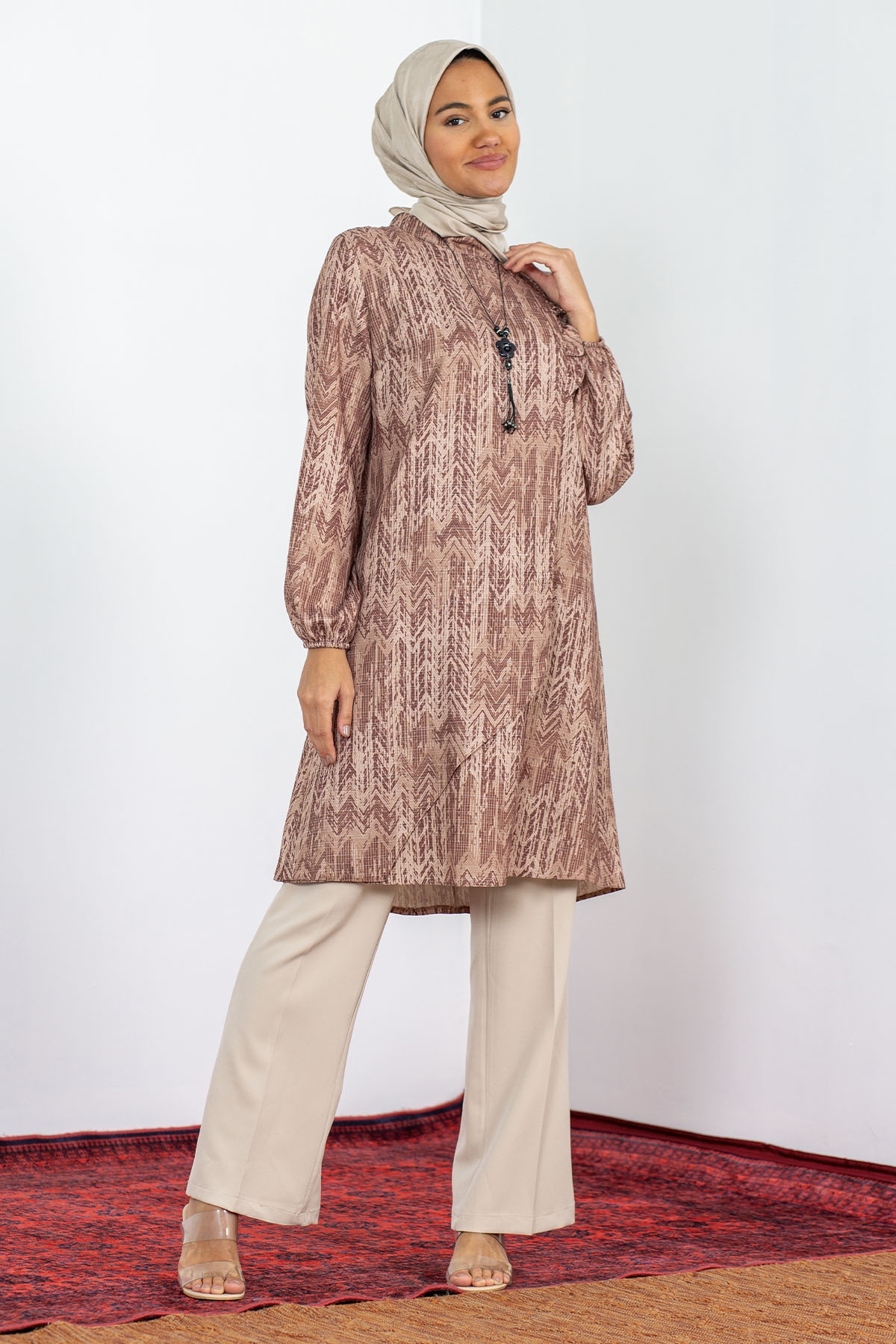 3529 Takim 42-50 Dsn - Kahve - 1