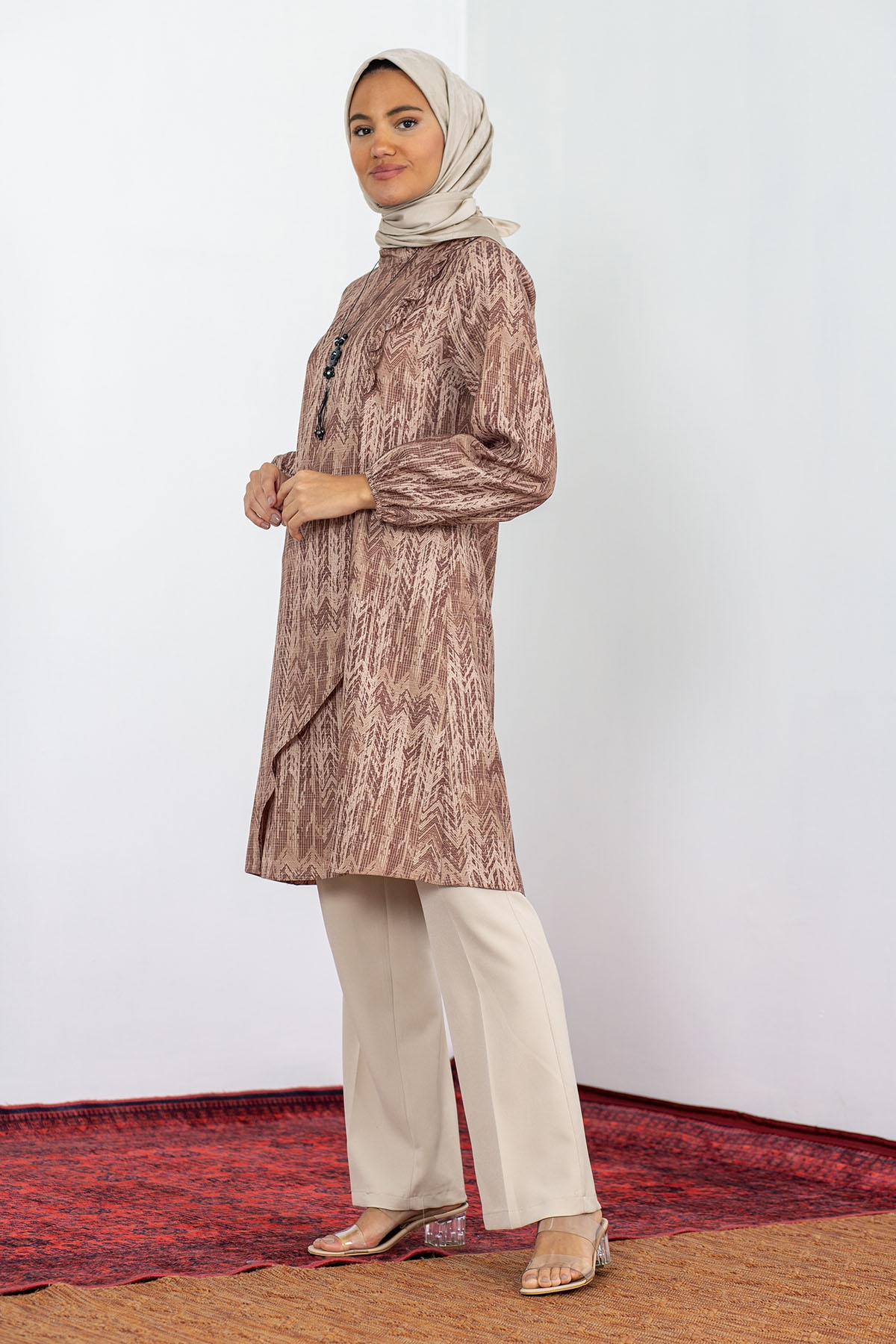 3529 Takim 42-50 Dsn - Kahve - 3