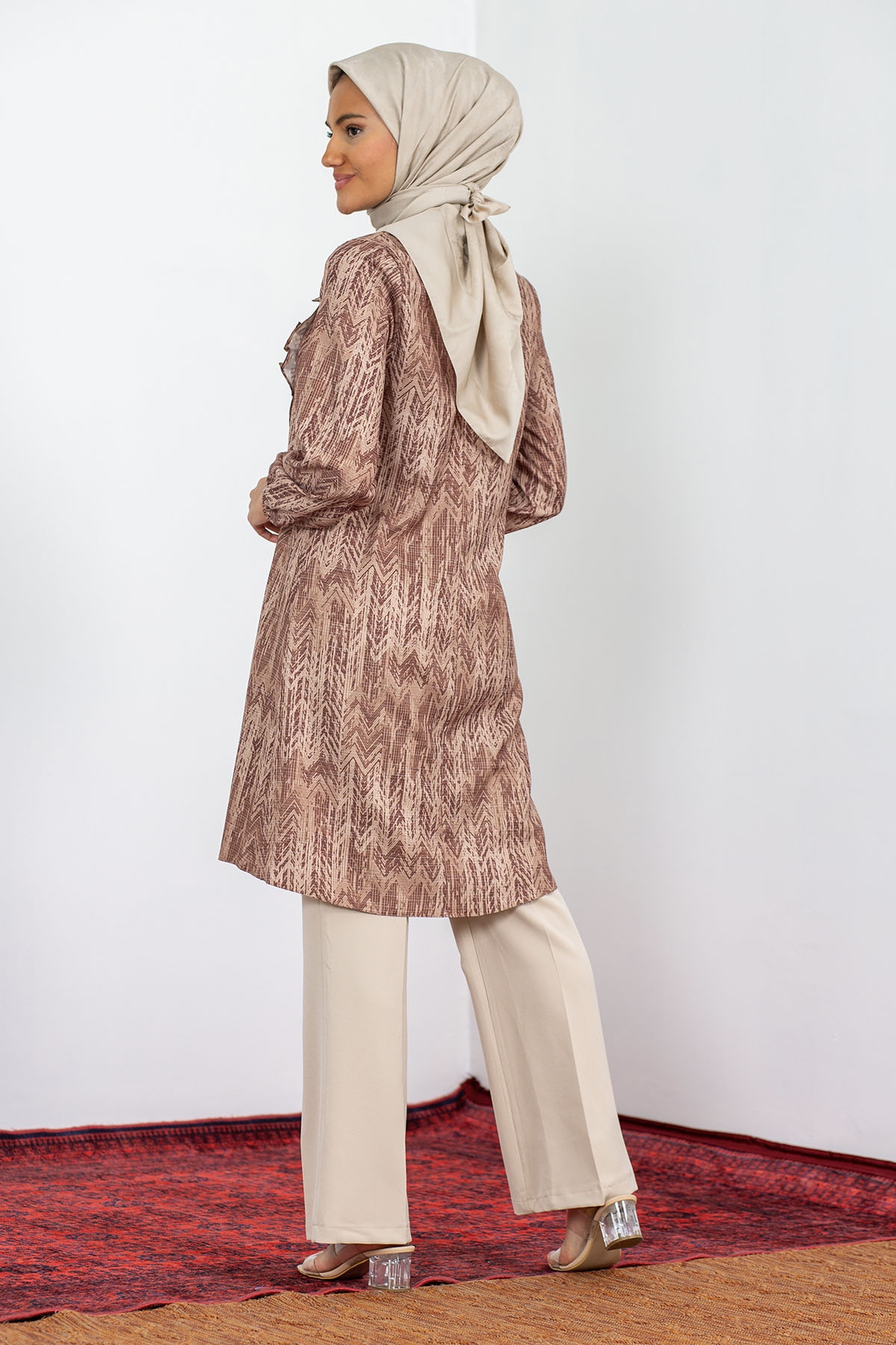 3529 Takim 42-50 Dsn - Kahve - 4