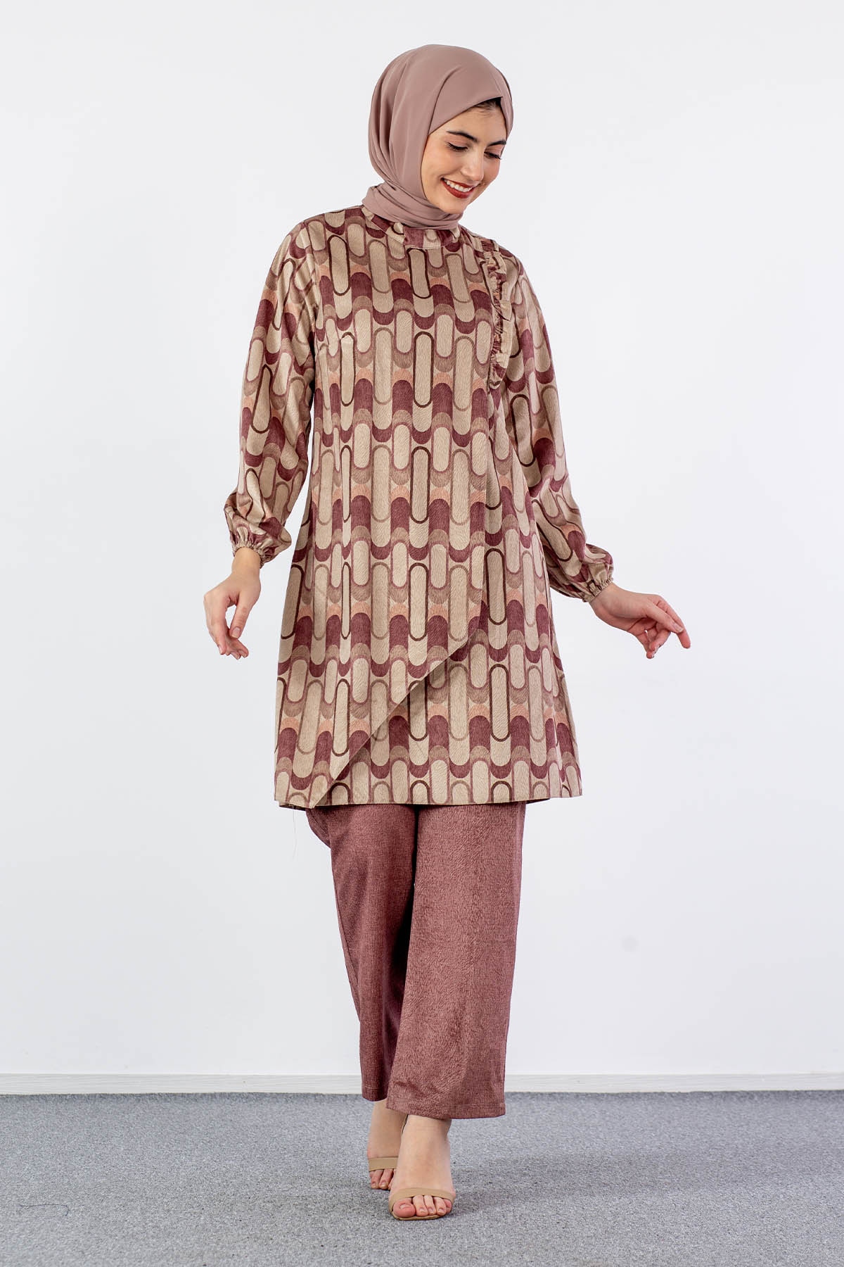 3529 Takim 42-50 Dsn - Pudra - 2