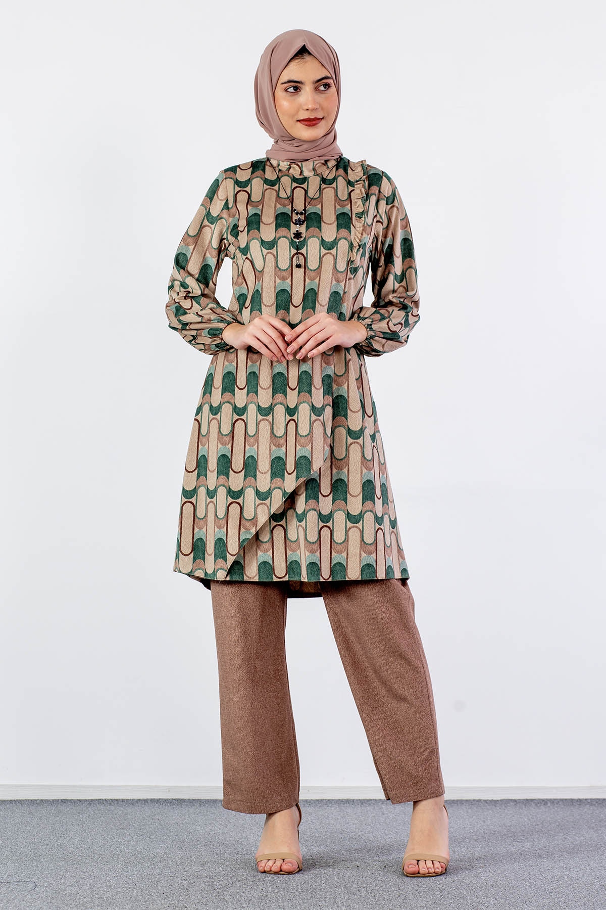 3529 Takim 42-50 Dsn - Yesil - - 1