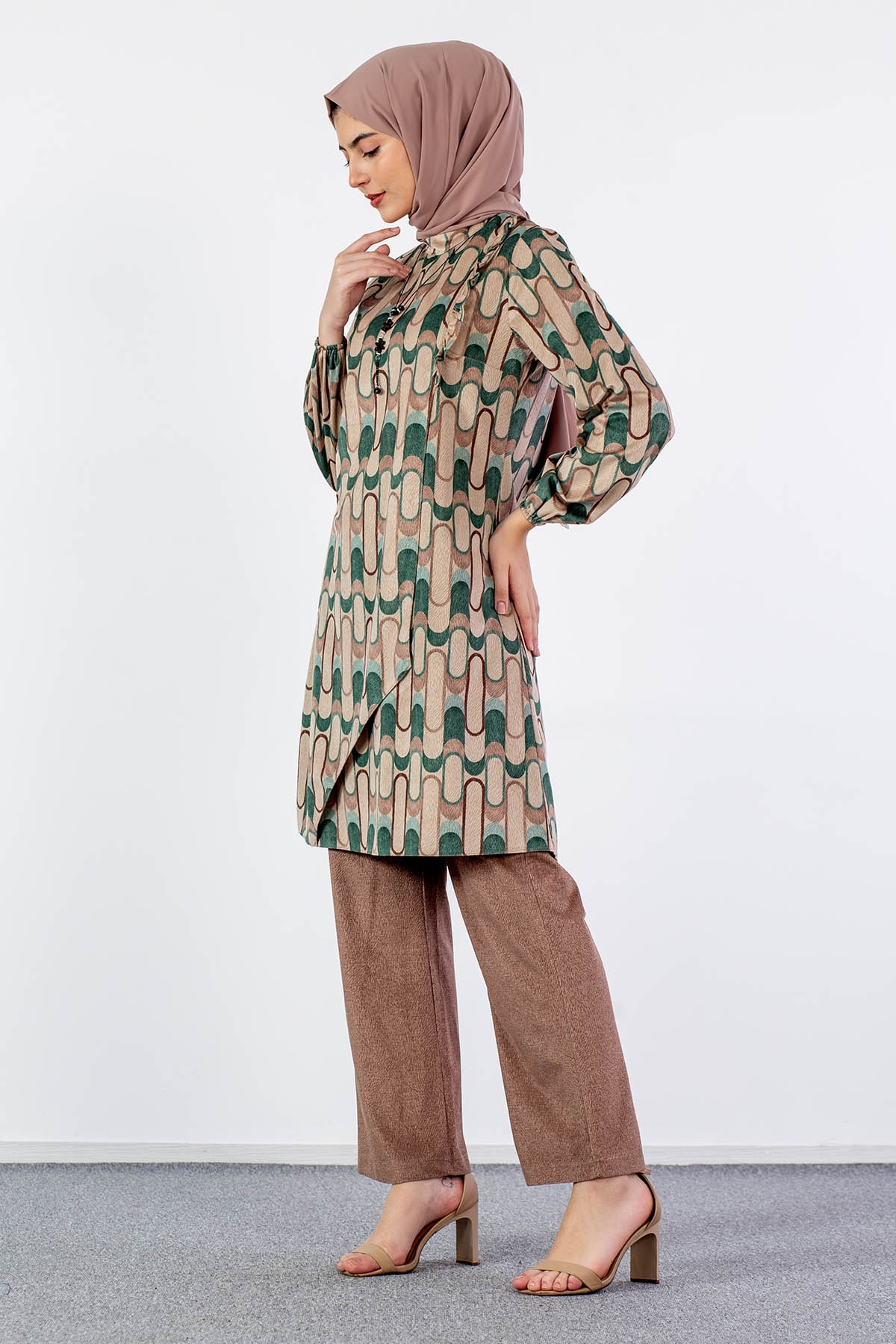 3529 Takim 42-50 Dsn - Yesil - - 4