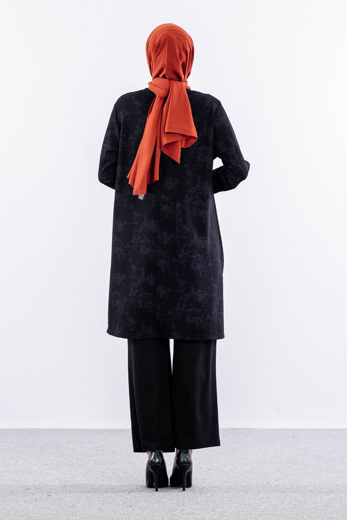 3531 Tunik 46-54 Desenli - Siyah - 4