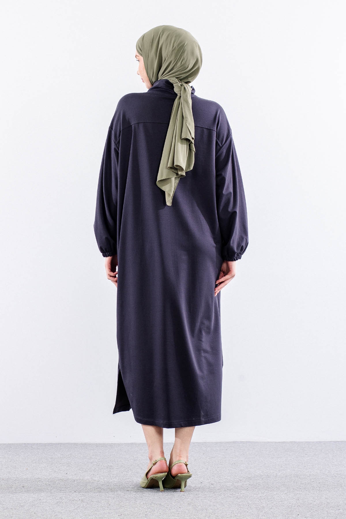 35742 Elbise Tek Keşık Detay - Antrasit - 5