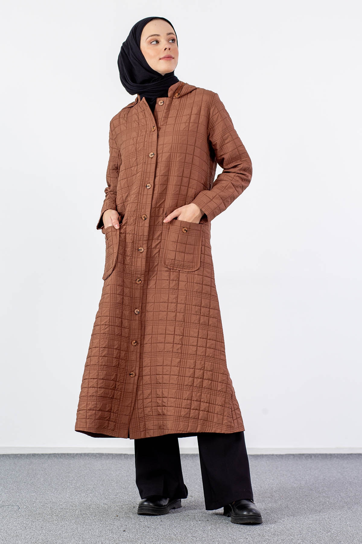 3575 Kapitone Kap 42-52 - Kahve - 1