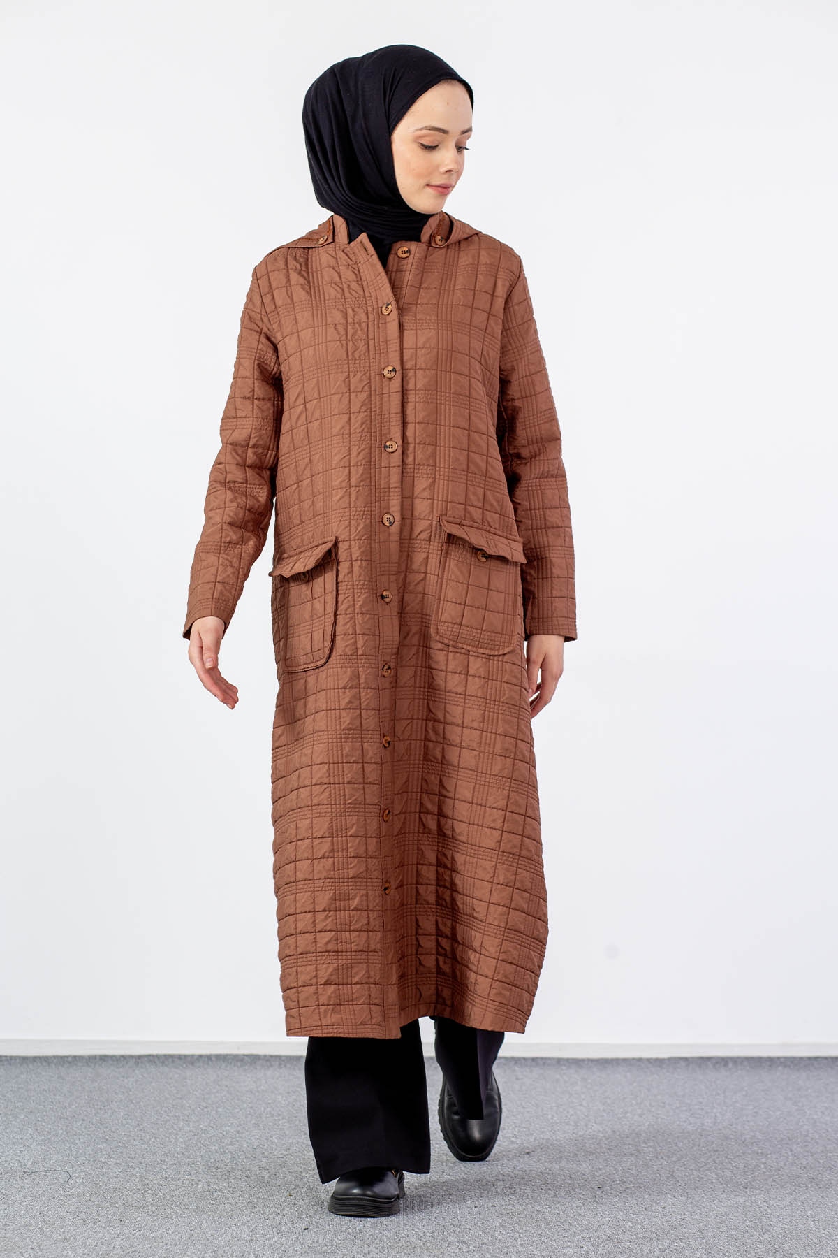 3575 Kapitone Kap 42-52 - Kahve - 2