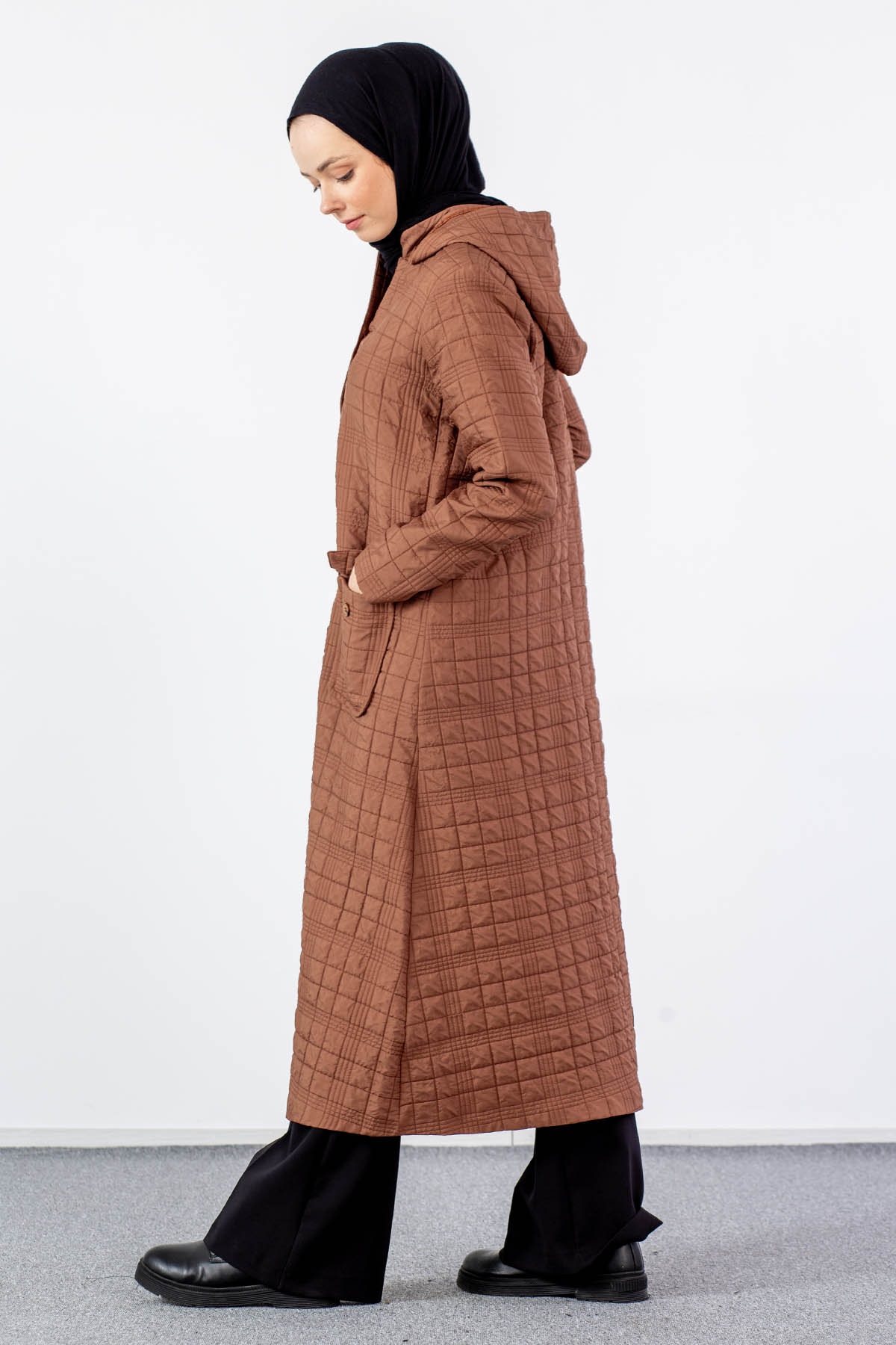 3575 Kapitone Kap 42-52 - Kahve - 4