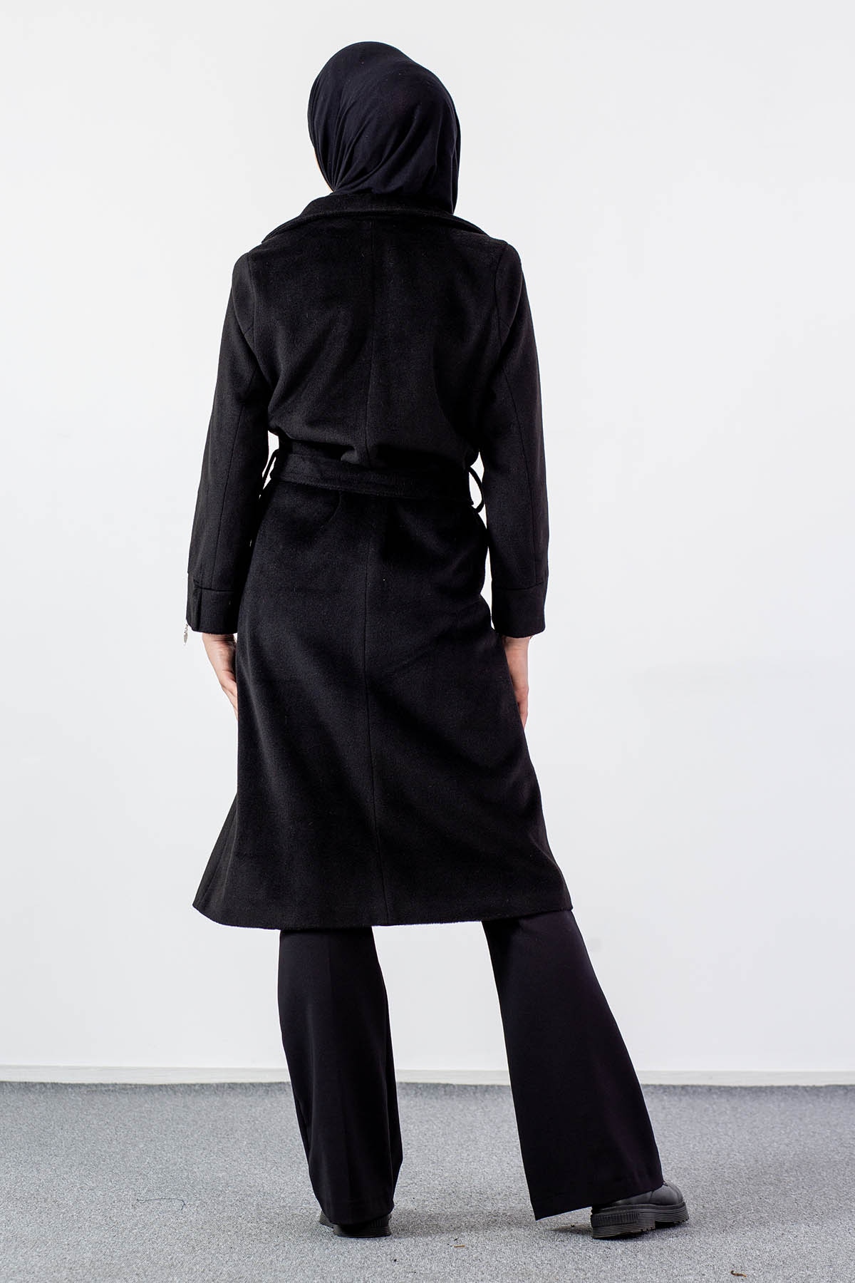 3576 Kaşe Kaban 42-50 - Siyah - 6