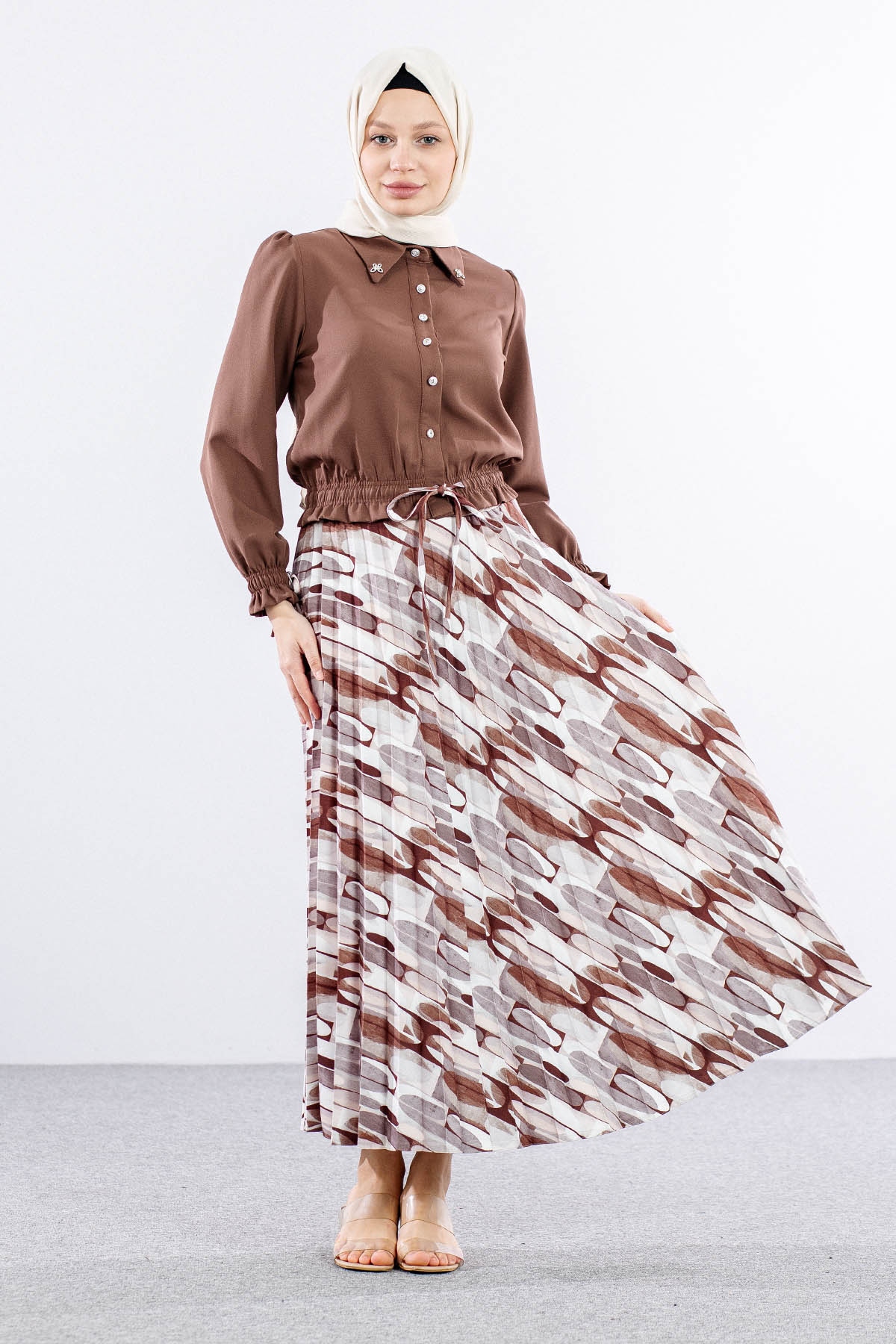 3583 E.takim 38-46 Dsn - Ekru_kahve - 2