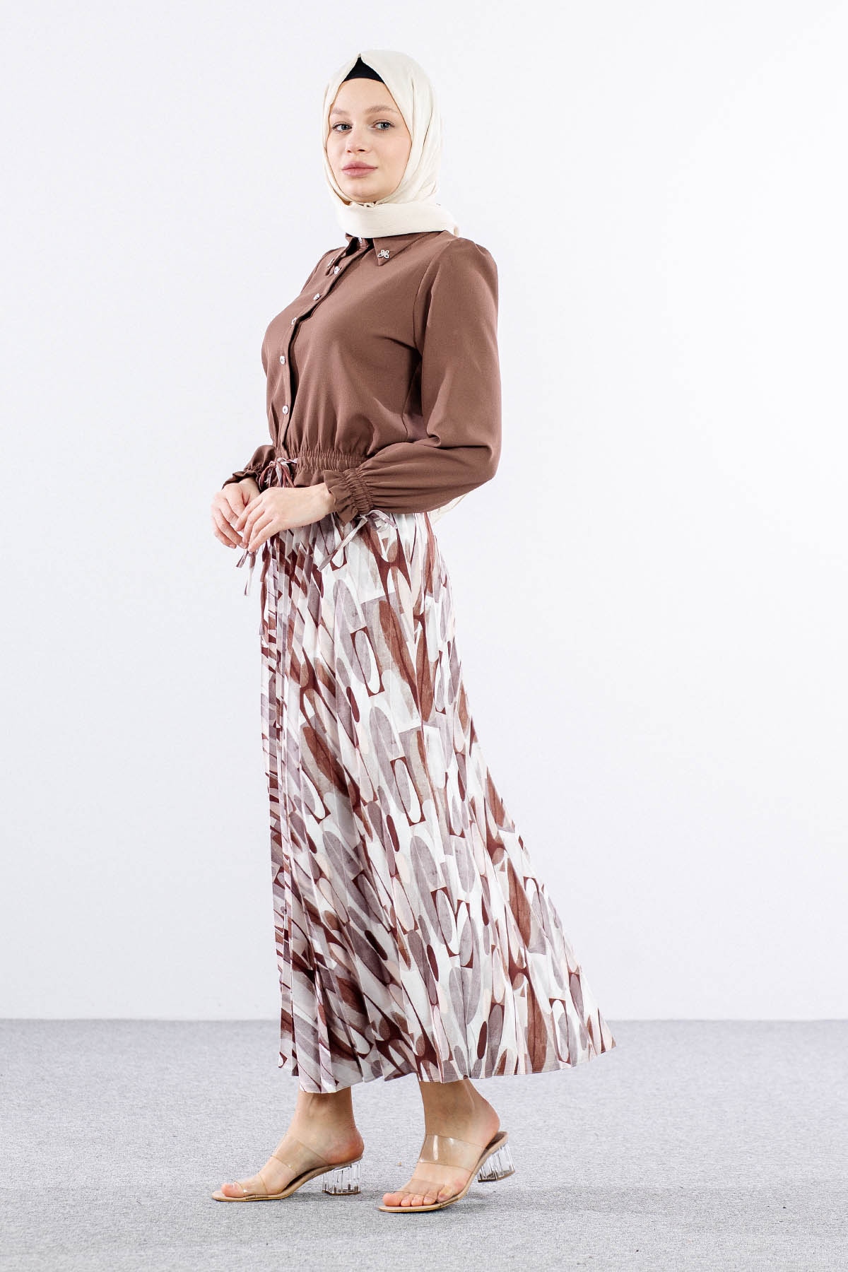 3583 E.takim 38-46 Dsn - Ekru_kahve - 3