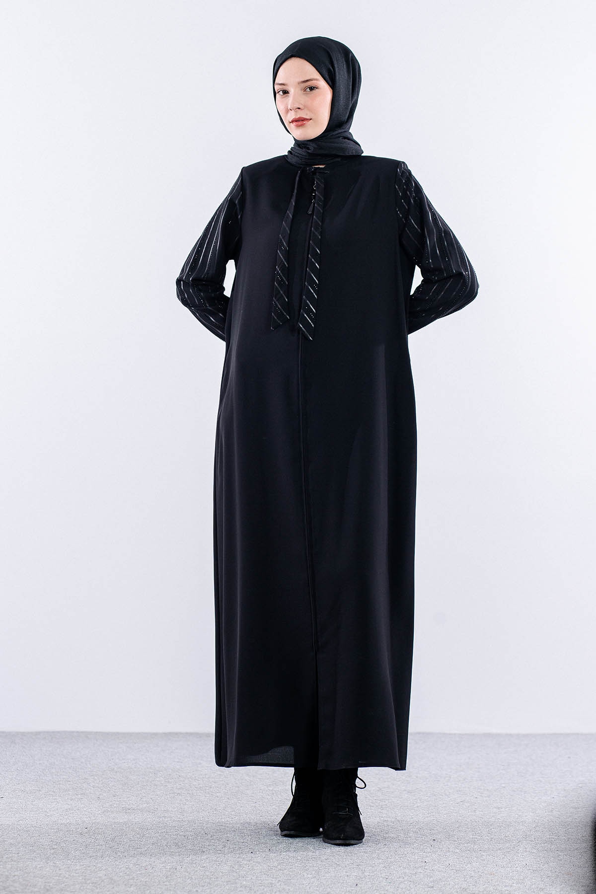 359 şik Ferace 42-52 - Siyah - 2