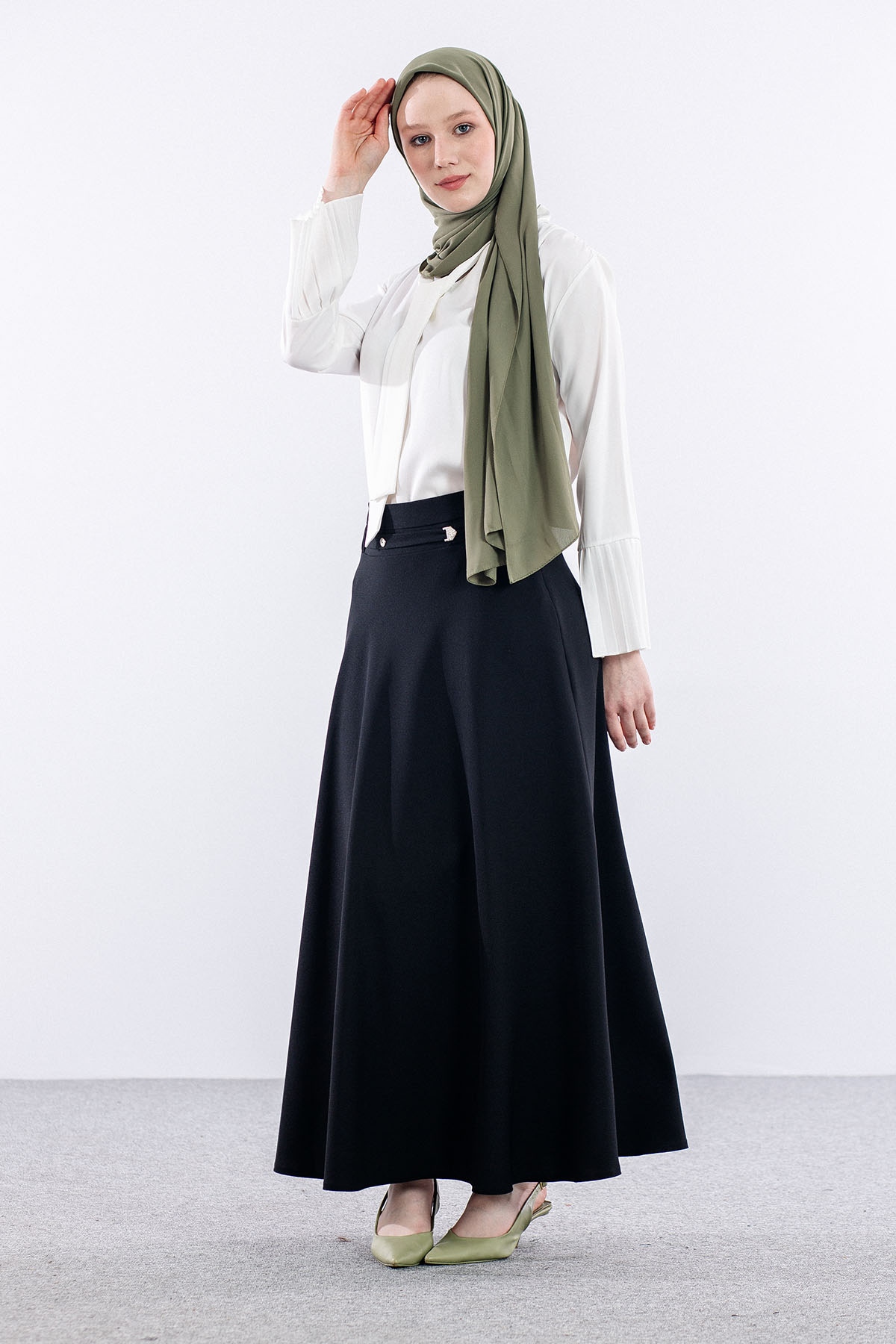 3594 Etek 42-52 Klos Kesım - Siyah - 2