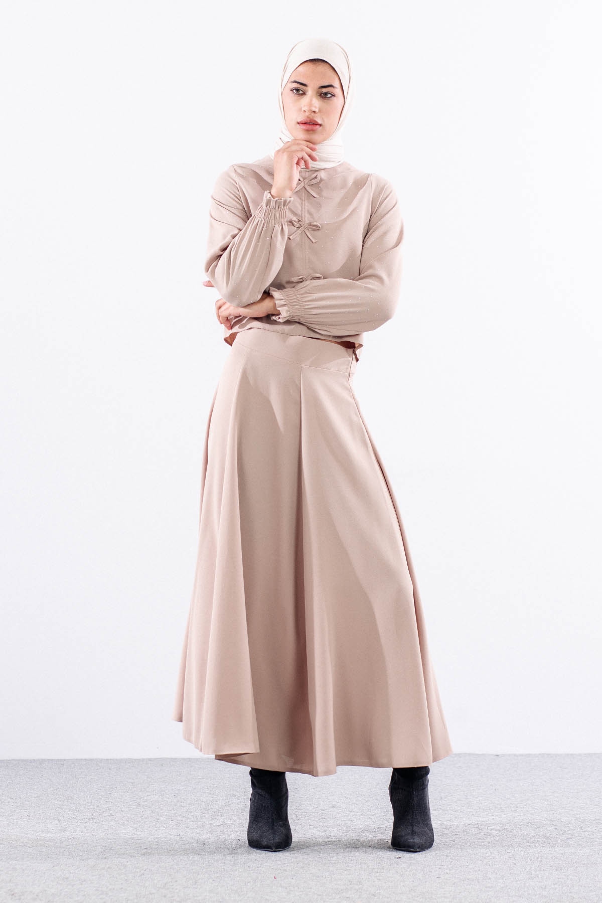 3596 Taşli E-takim 38-46 - Bej - 2