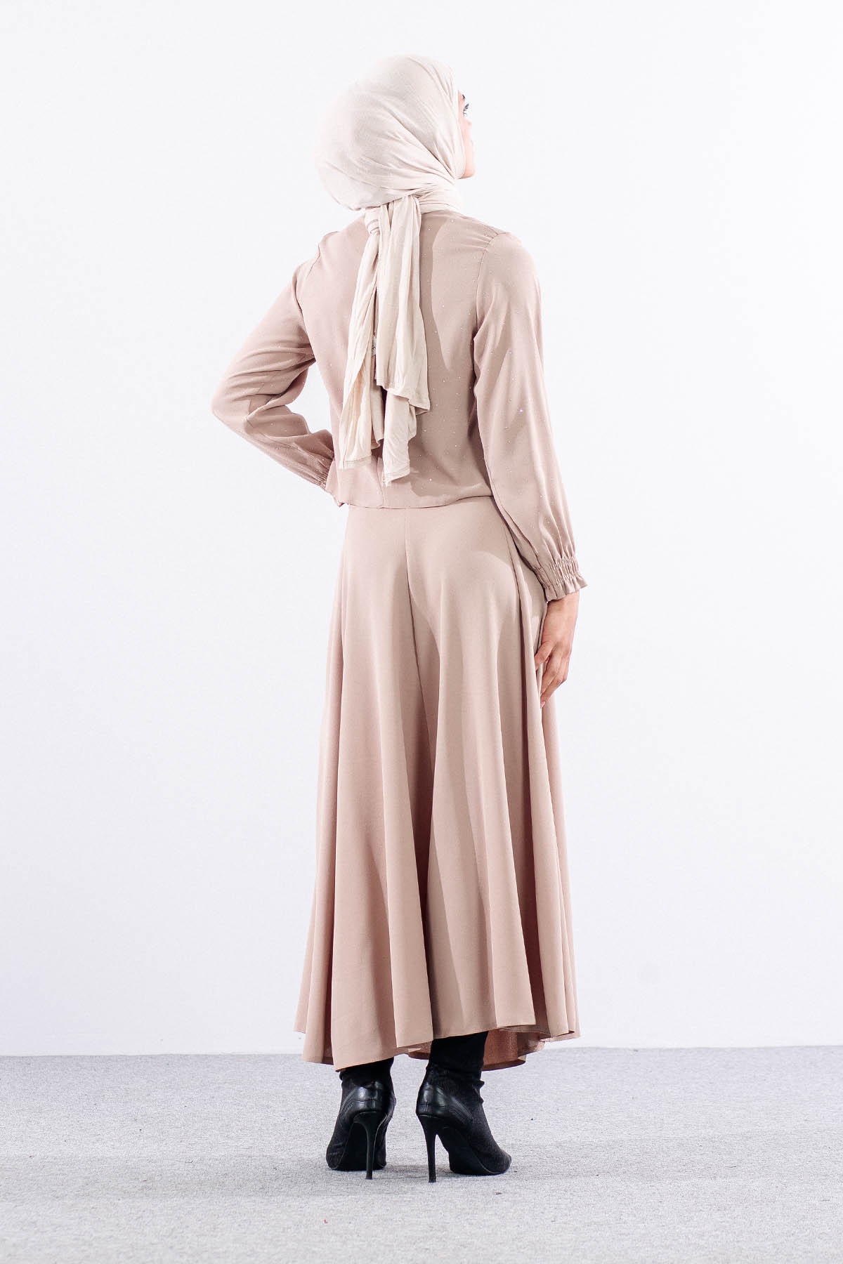 3596 Taşli E-takim 38-46 - Bej - 4