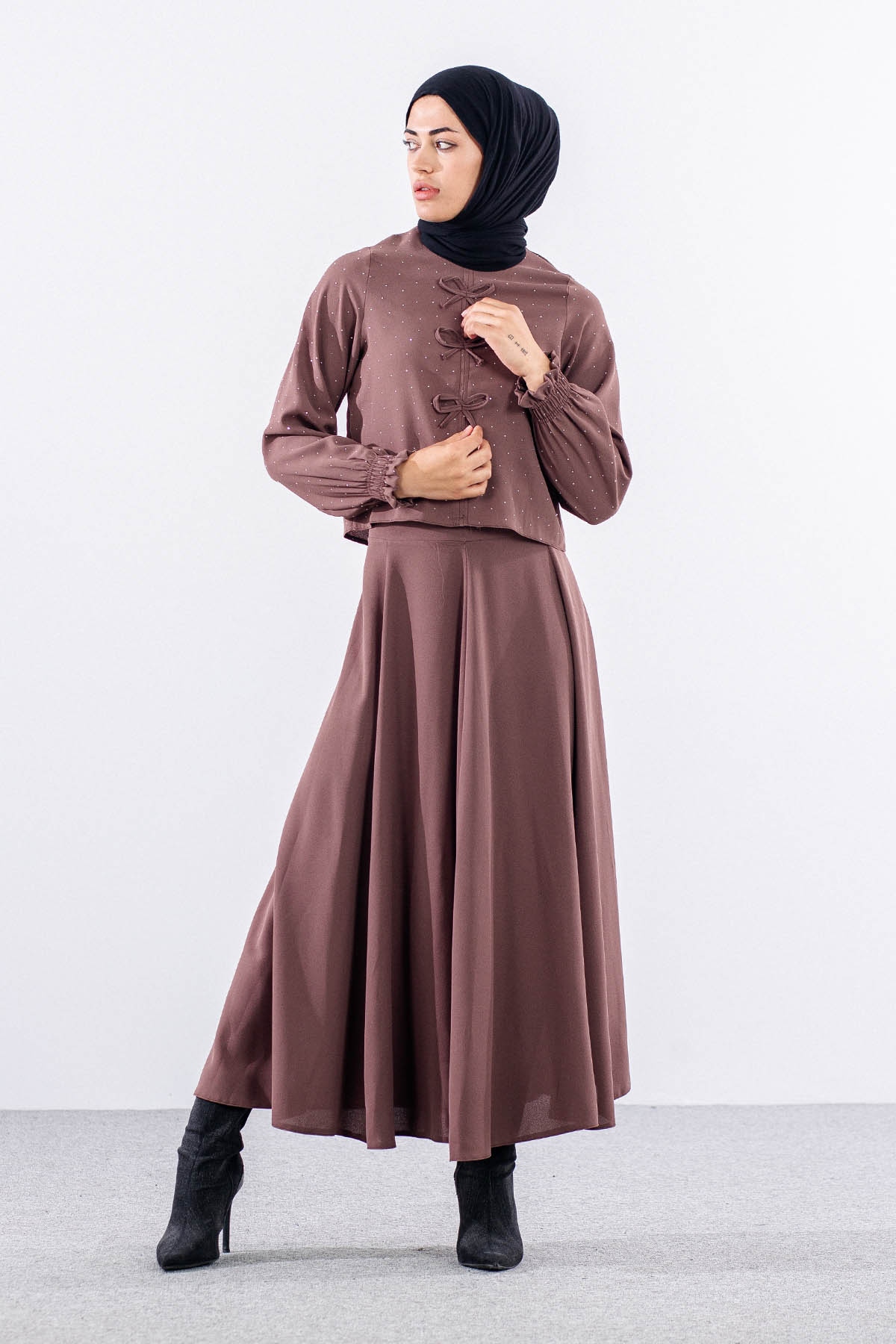 3596 Taşli E-takim 38-46 - Kahve - 1