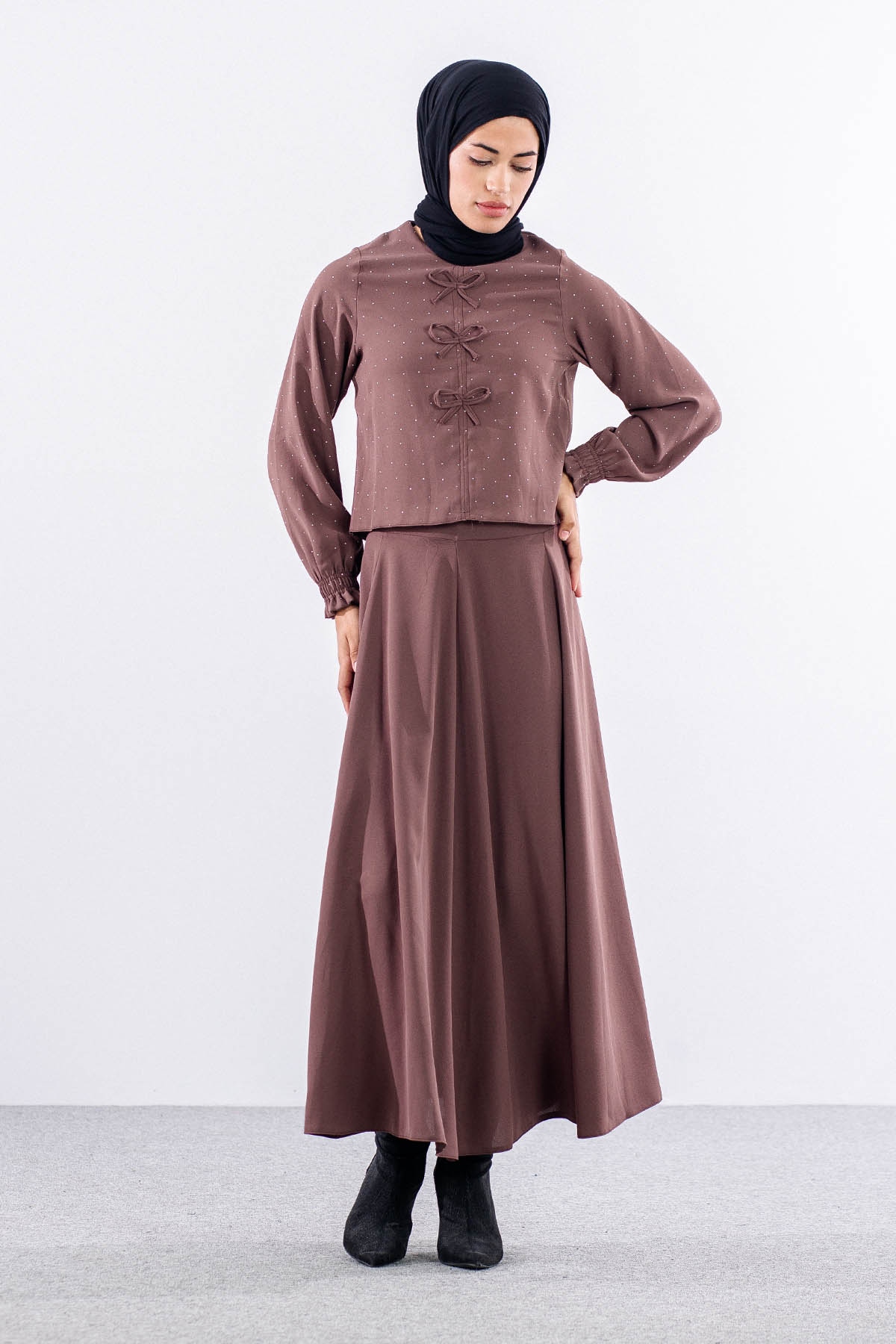 3596 Taşli E-takim 38-46 - Kahve - 2