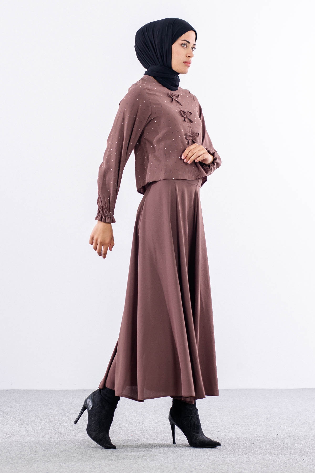 3596 Taşli E-takim 38-46 - Kahve - 3