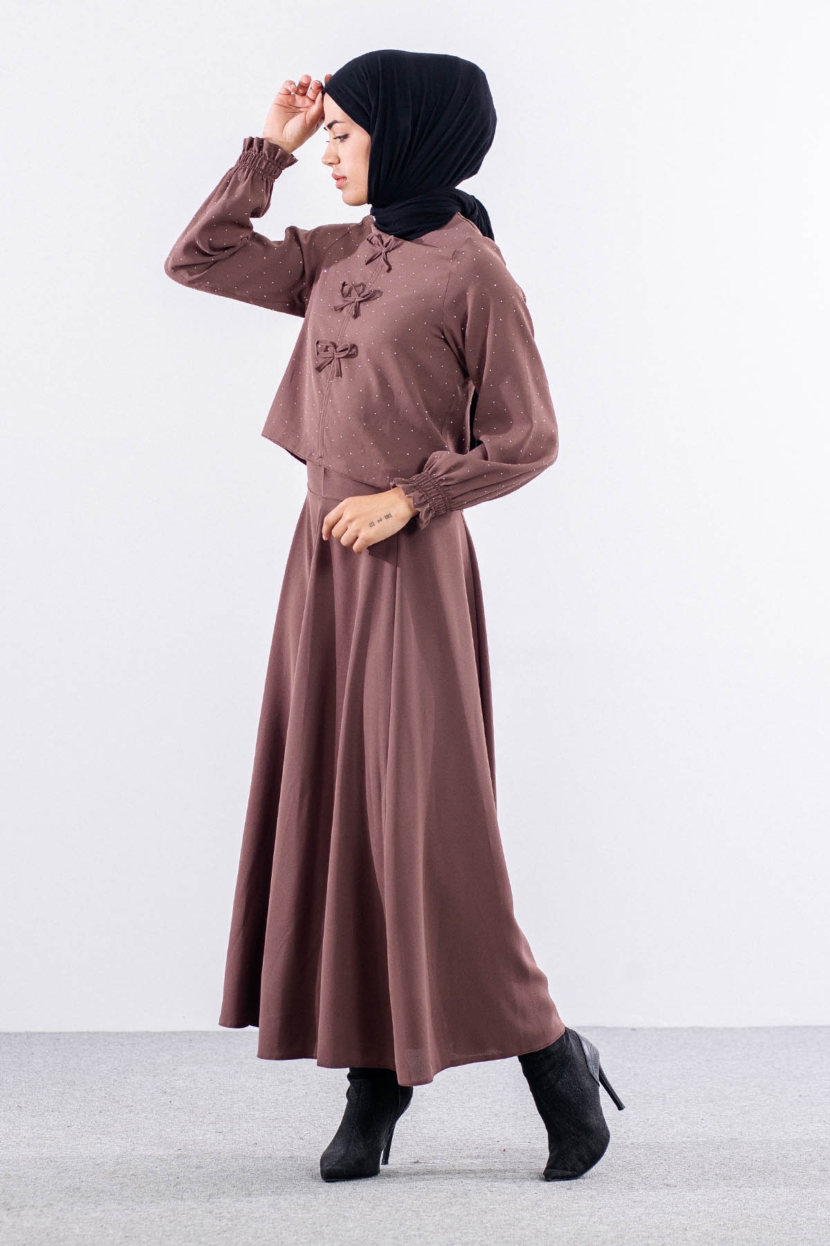 3596 Taşli E-takim 38-46 - Kahve - 4