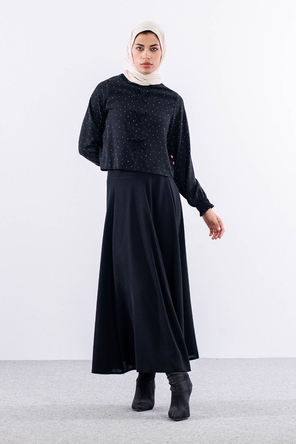 3596 Taşli E-takim 38-46 - Siyah - 1