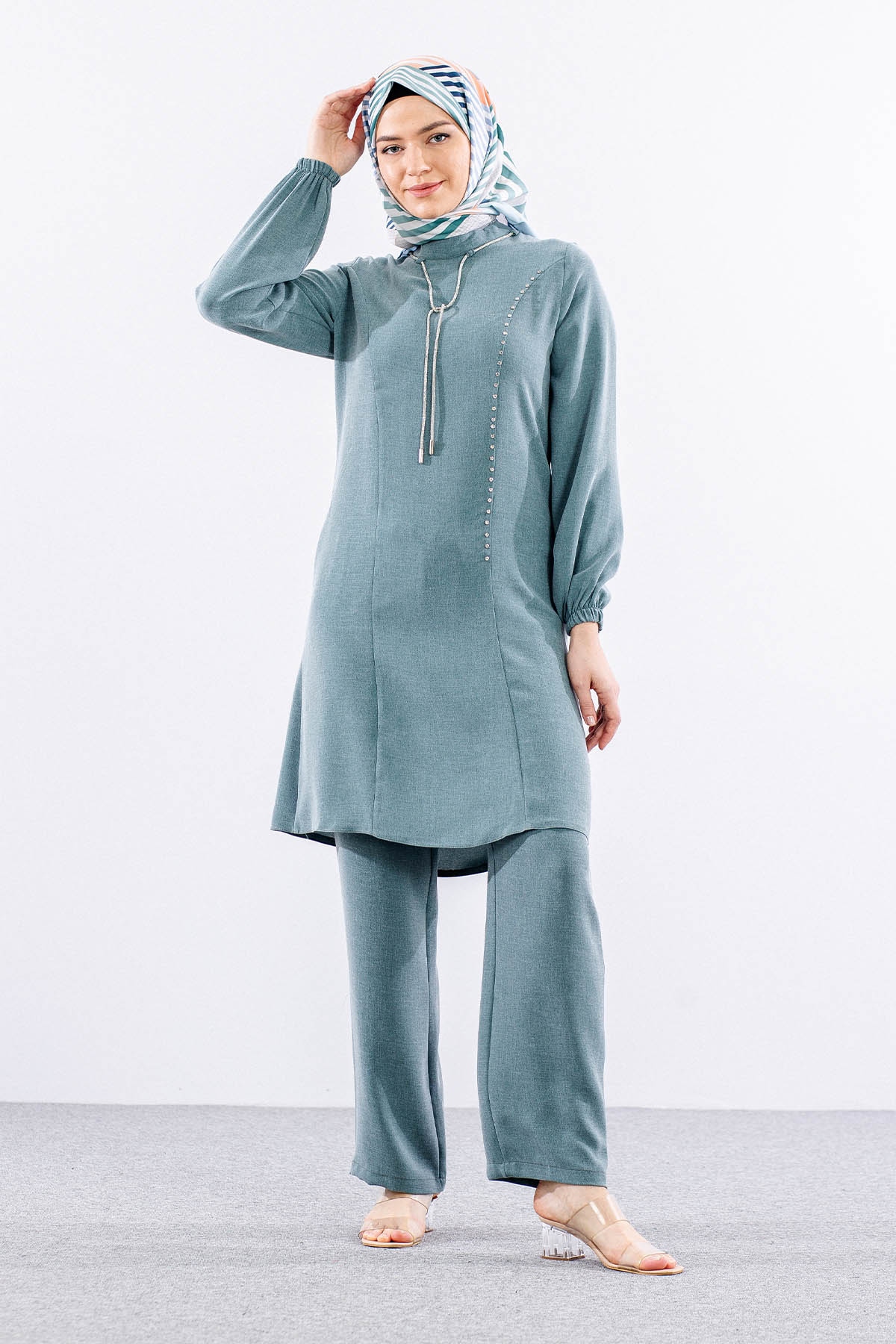 3601 şik Takim 42-50 - Cagla Yesili - 2