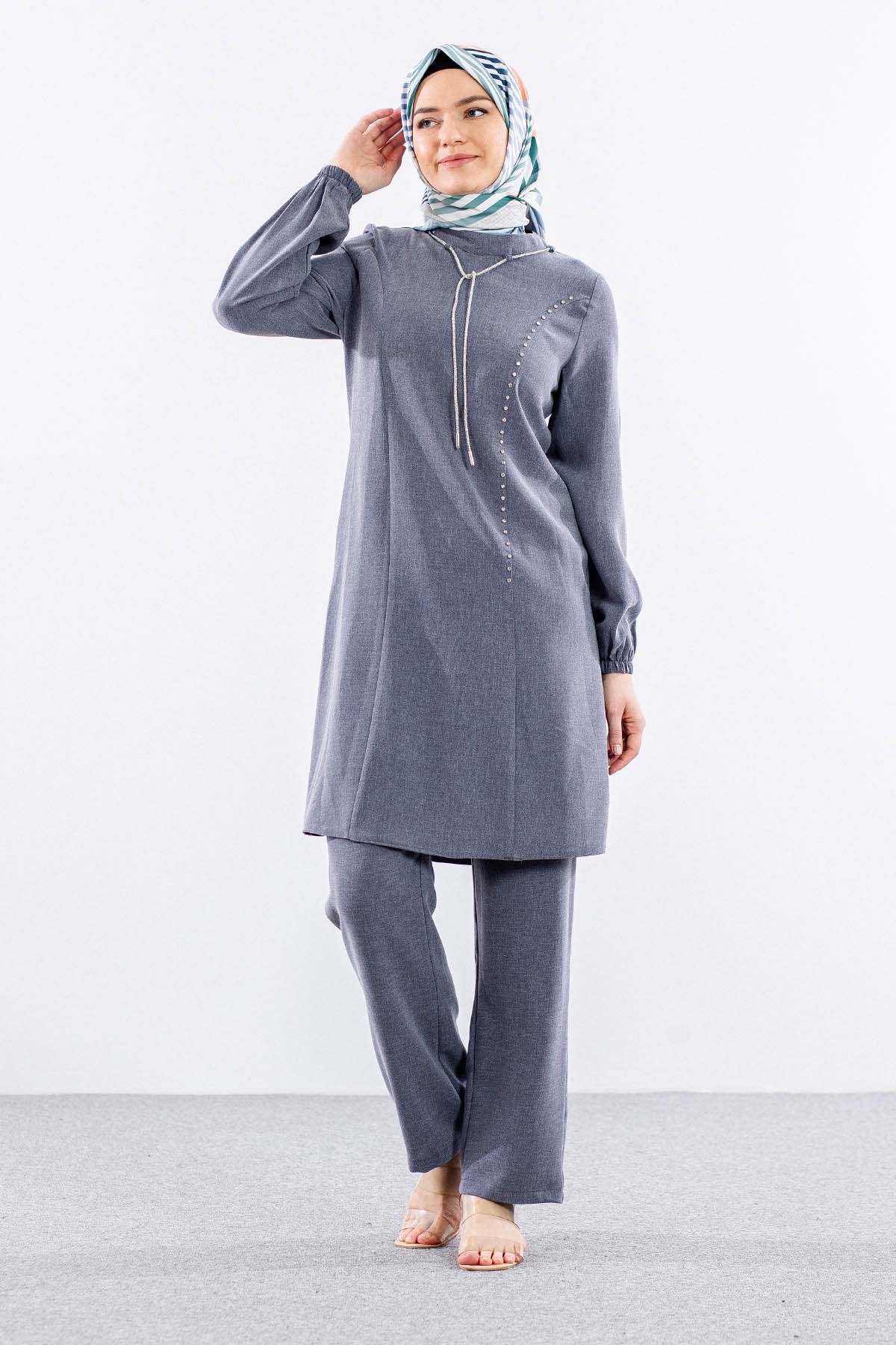 3601 şik Takim 42-50 - Gri - 2