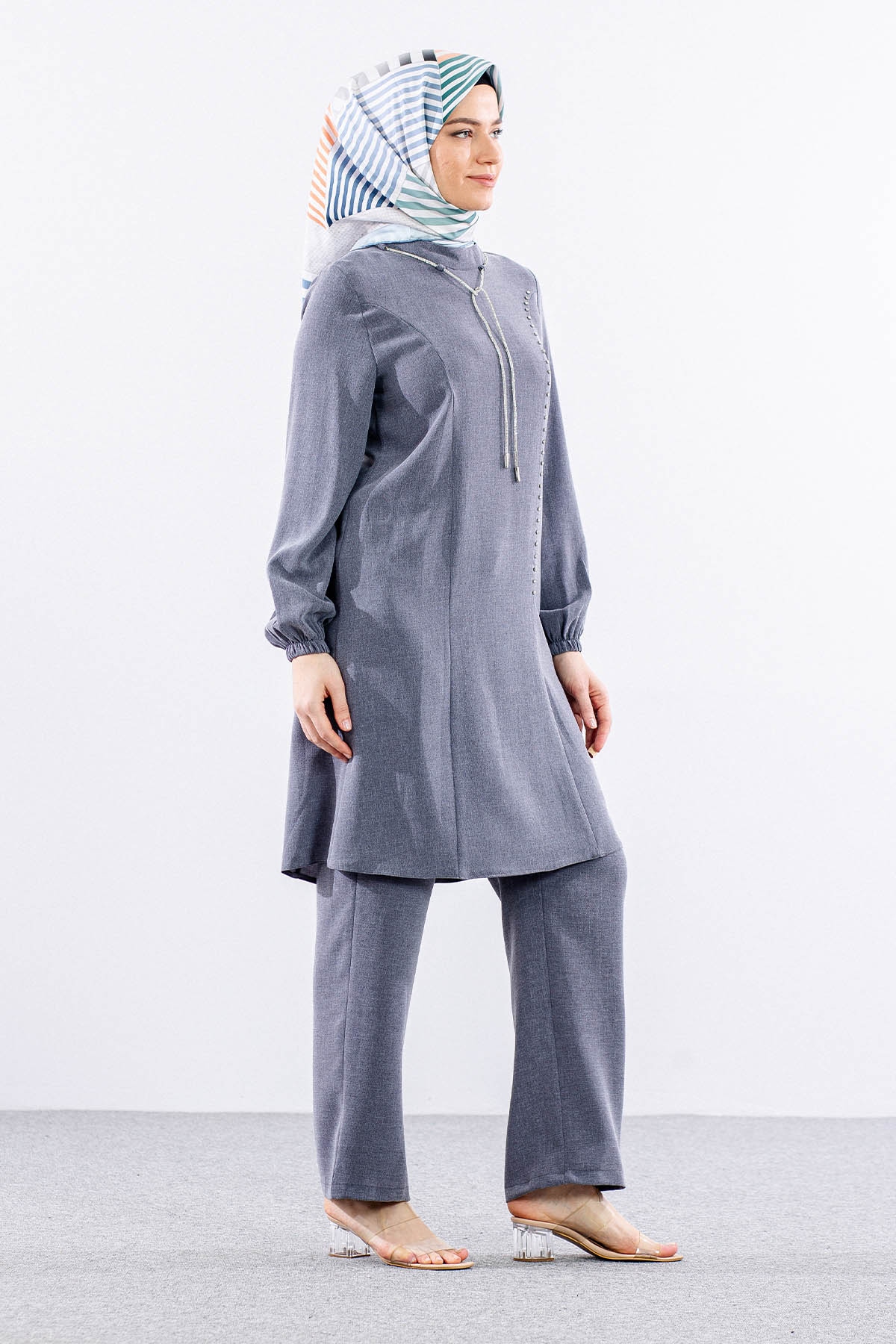 3601 şik Takim 42-50 - Gri - 4