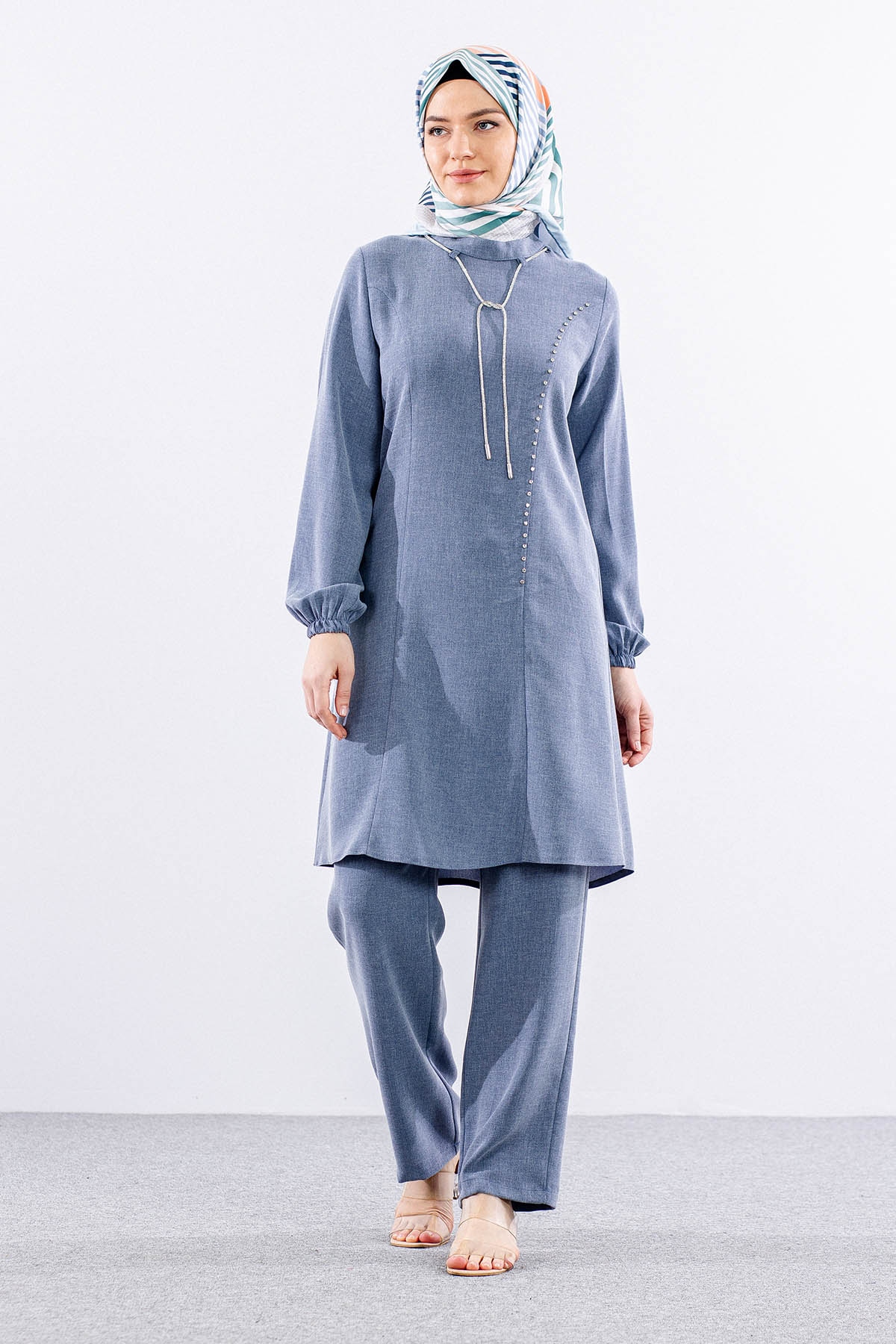 3601 şik Takim 42-50 - Mavi - 1