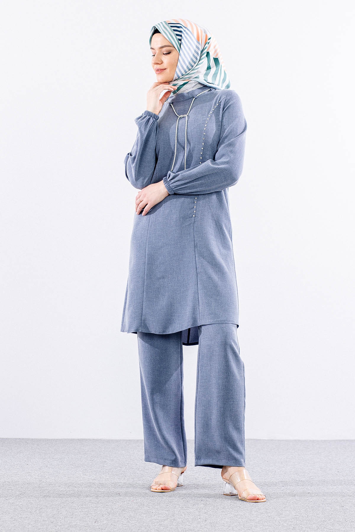 3601 şik Takim 42-50 - Mavi - 2