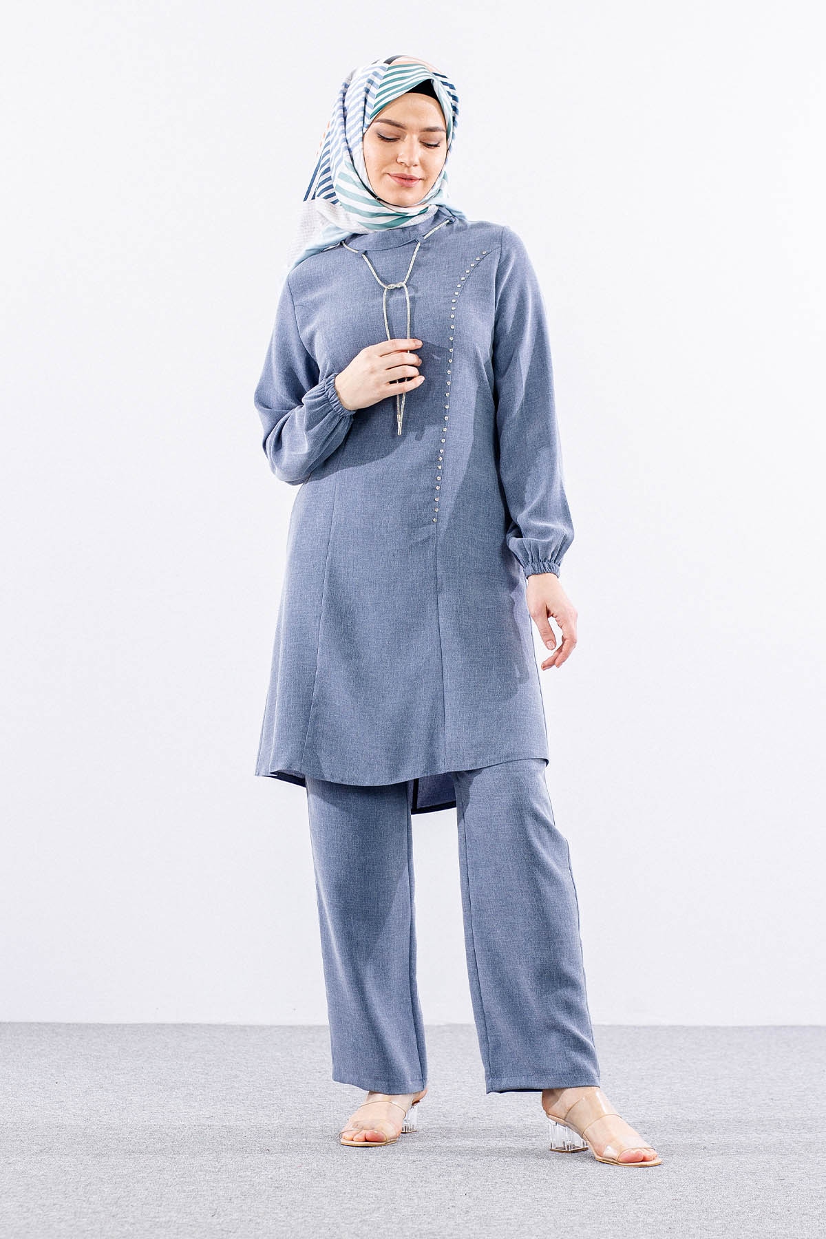 3601 şik Takim 42-50 - Mavi - 3