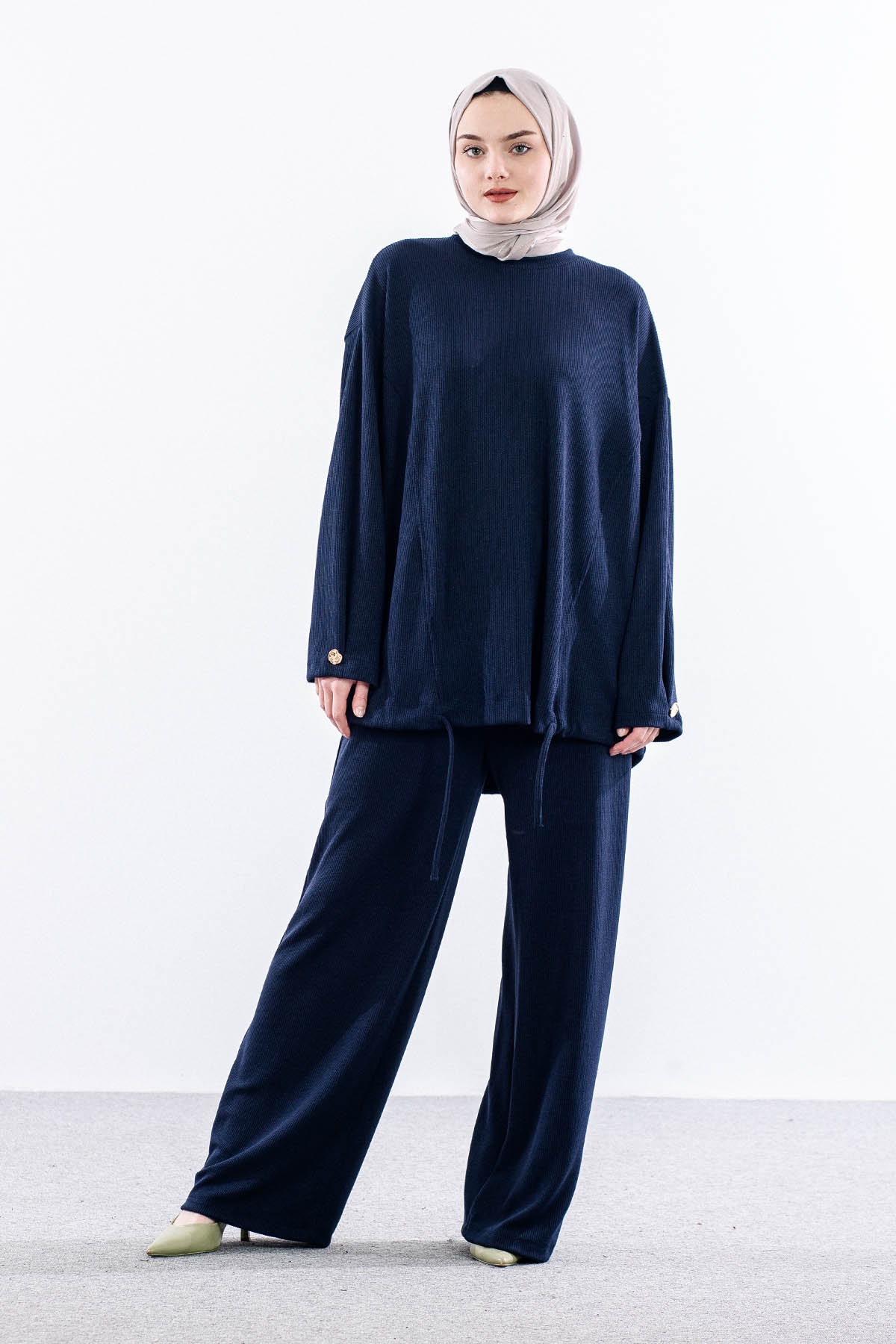 36068 Takim S-m-l Pile Detay - Lacivert - 1