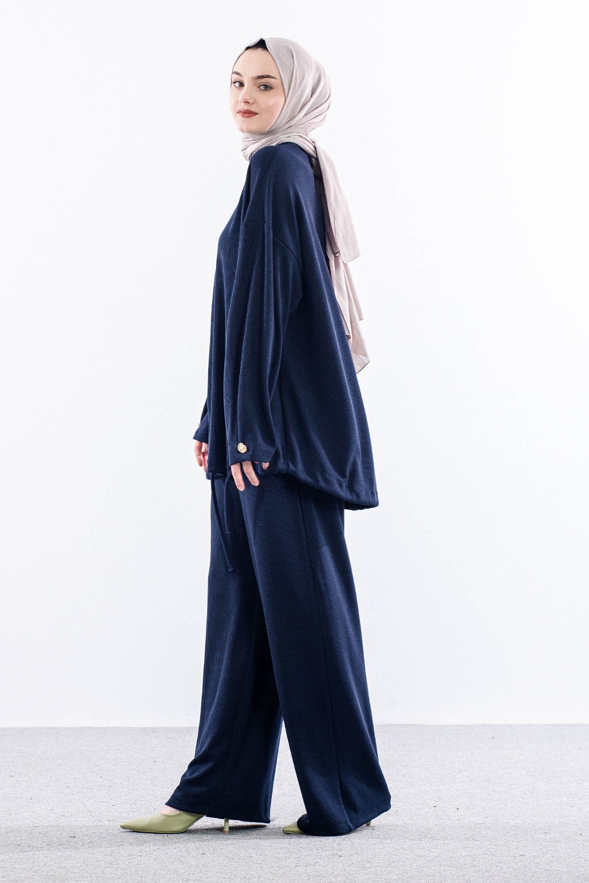 36068 Takim S-m-l Pile Detay - Lacivert - 5