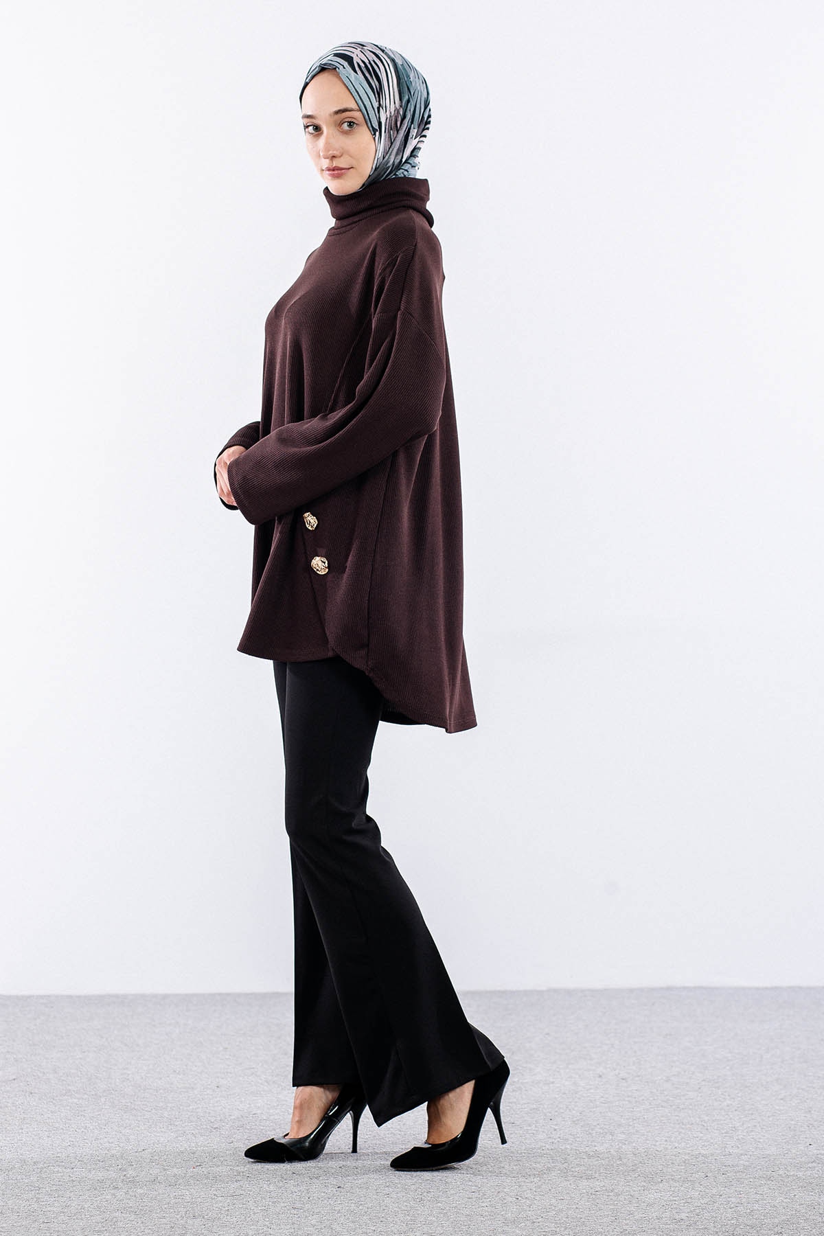 36070 Tunik Tek - Kahve - 3