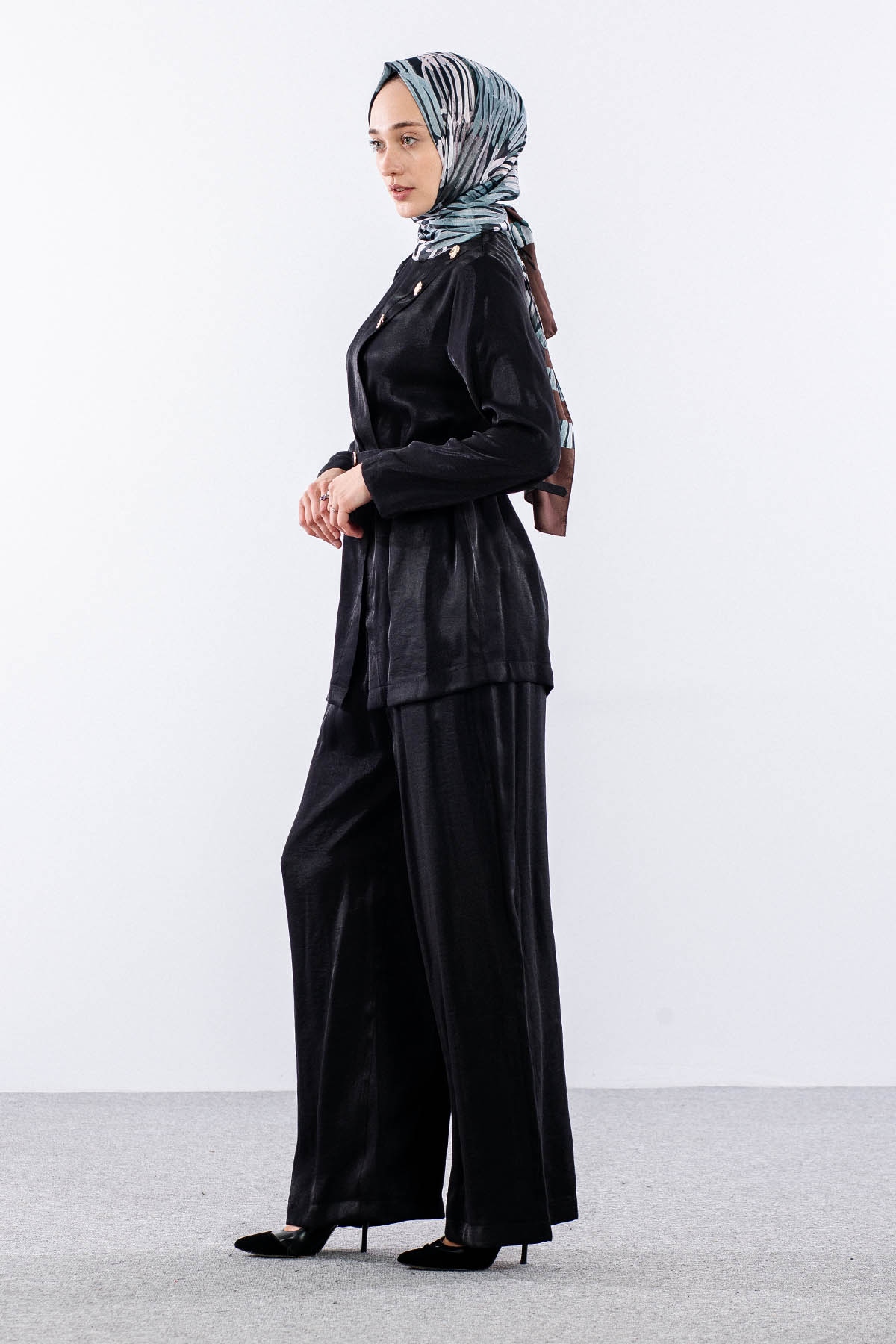 36210 Takim S-m-l Dugme Garni - Siyah - 4