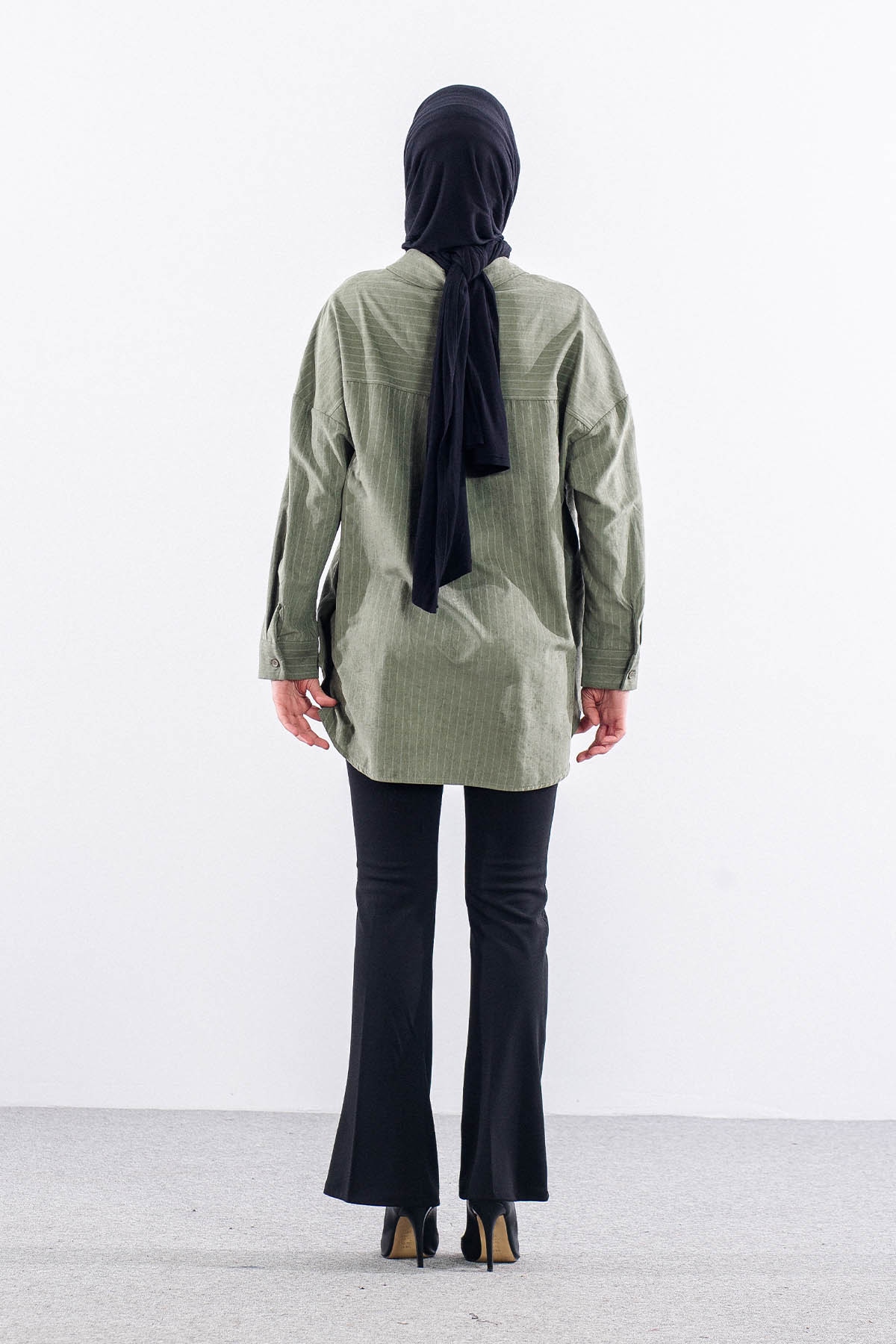 36222 Gömlek Tek Cizgili - Haki - 5