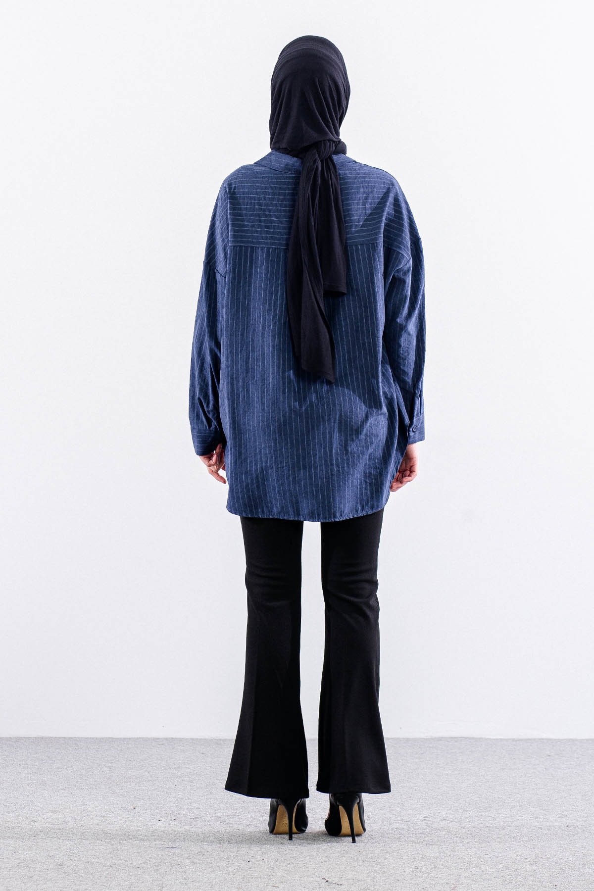 36222 Gömlek Tek Cizgili - Lacivert - 5