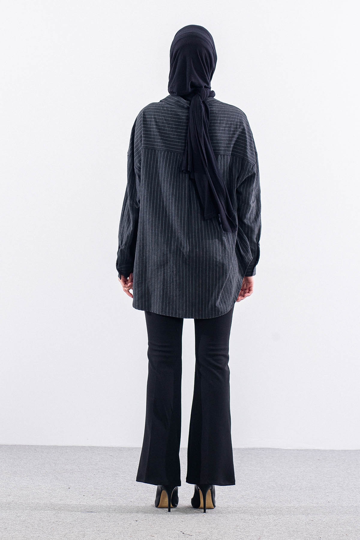 36222 Gömlek Tek Cizgili - Siyah - 5