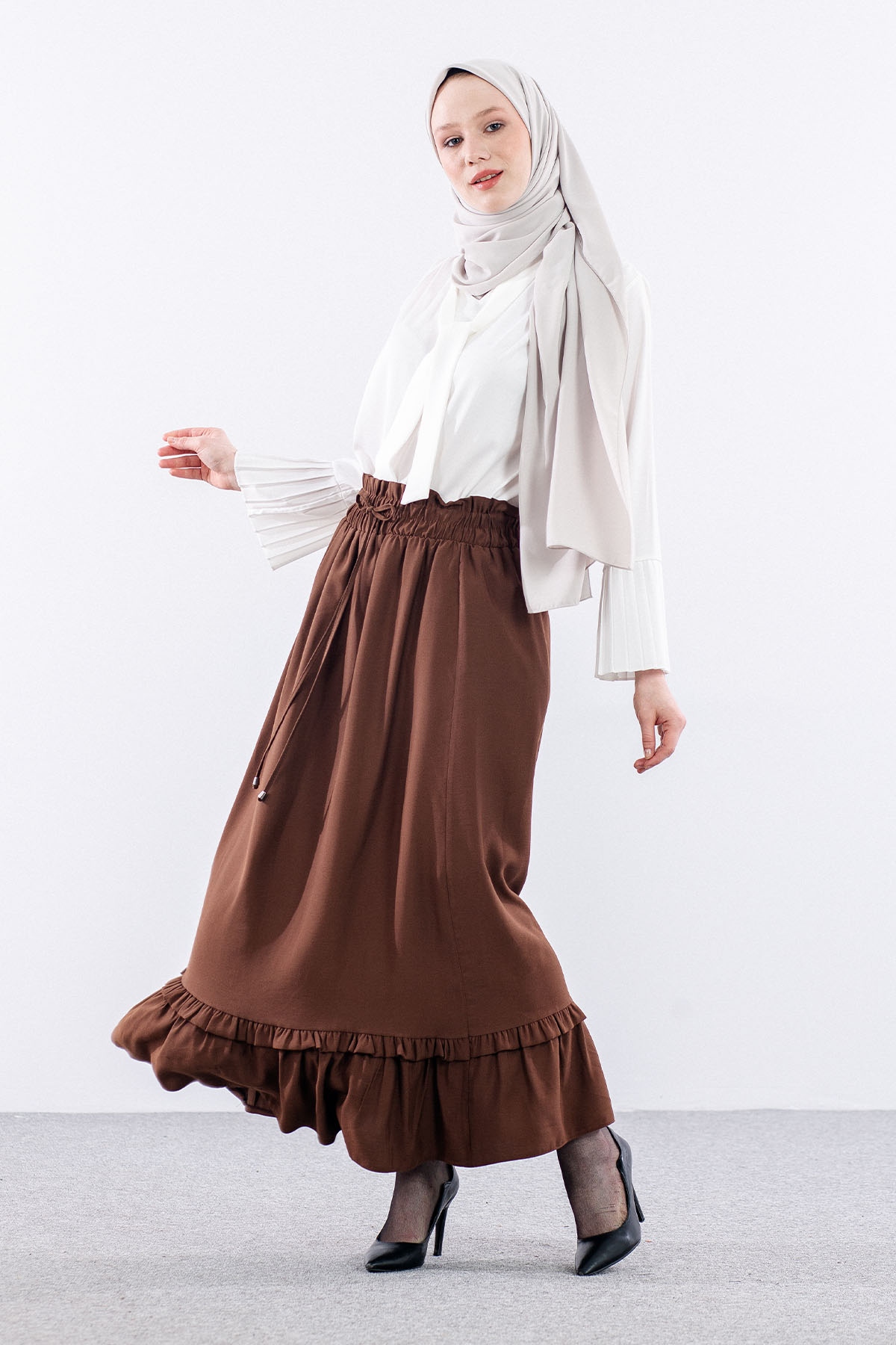 3624 Etek 38-48 Spor - Kahve - 1