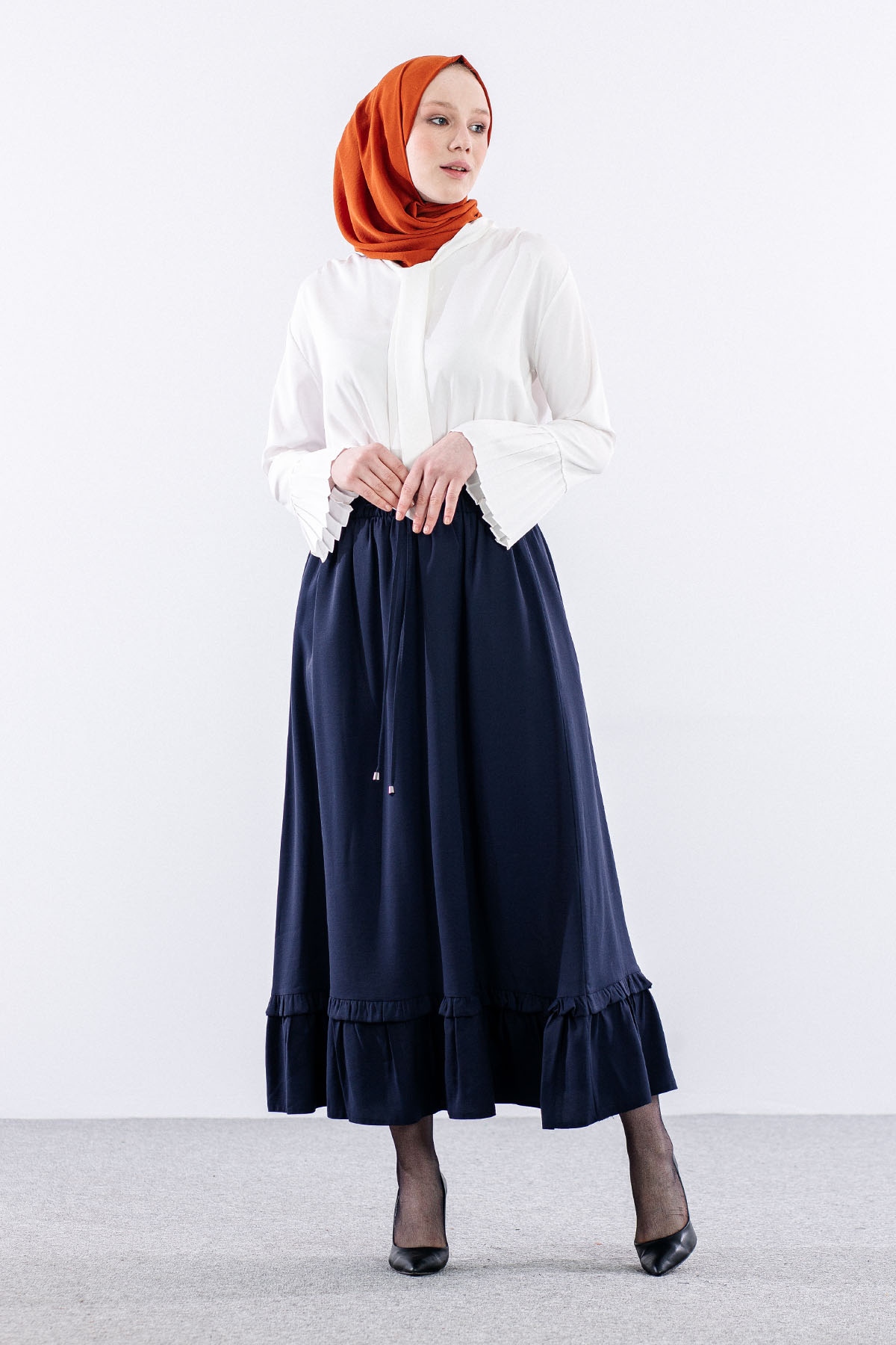 3624 Etek 38-48 Spor - Lacivert - 1