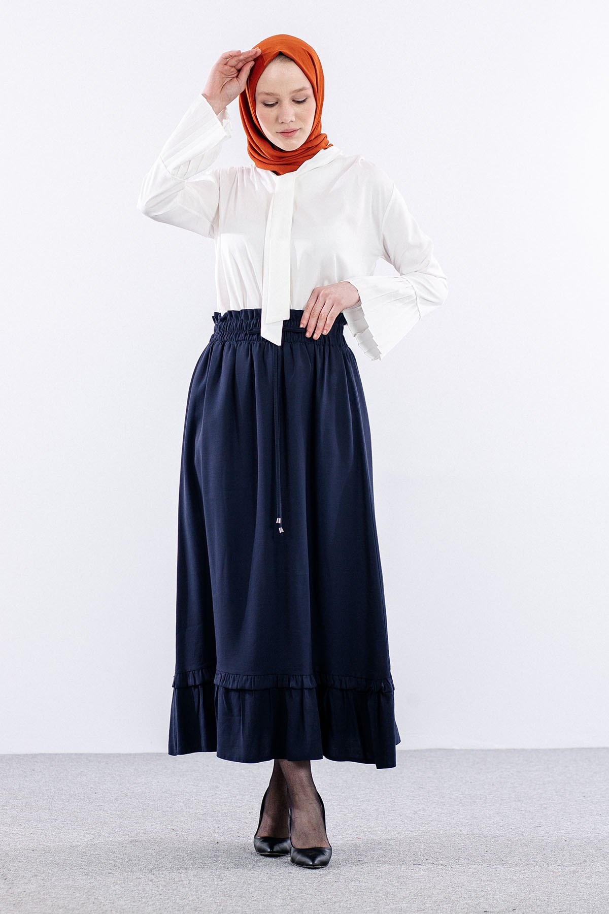 3624 Etek 38-48 Spor - Lacivert - 2