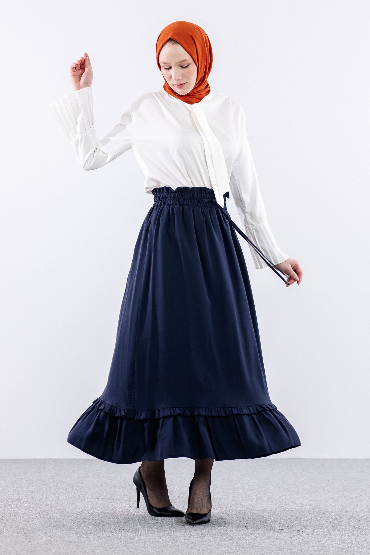 3624 Etek 38-48 Spor - Lacivert - 3