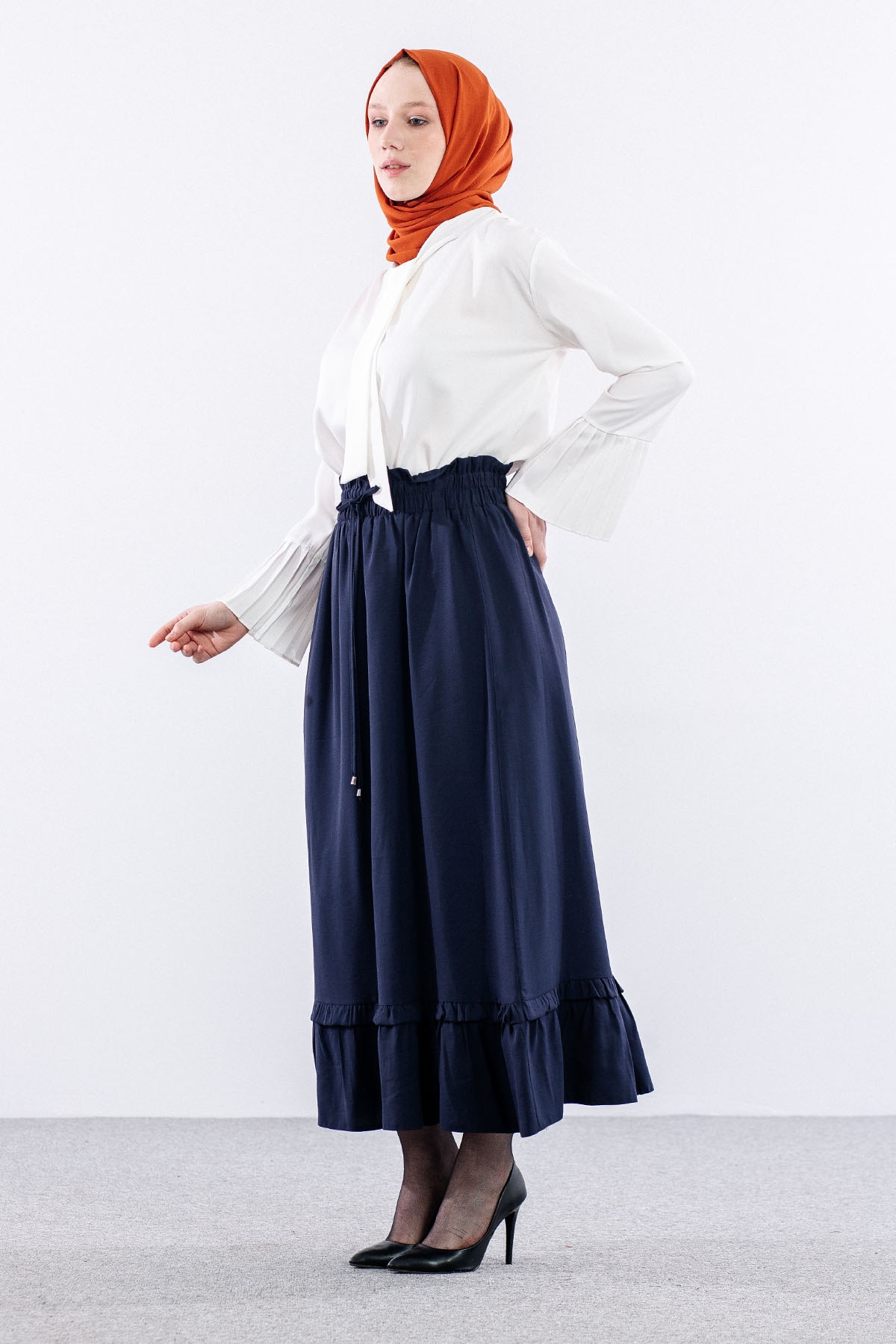 3624 Etek 38-48 Spor - Lacivert - 5