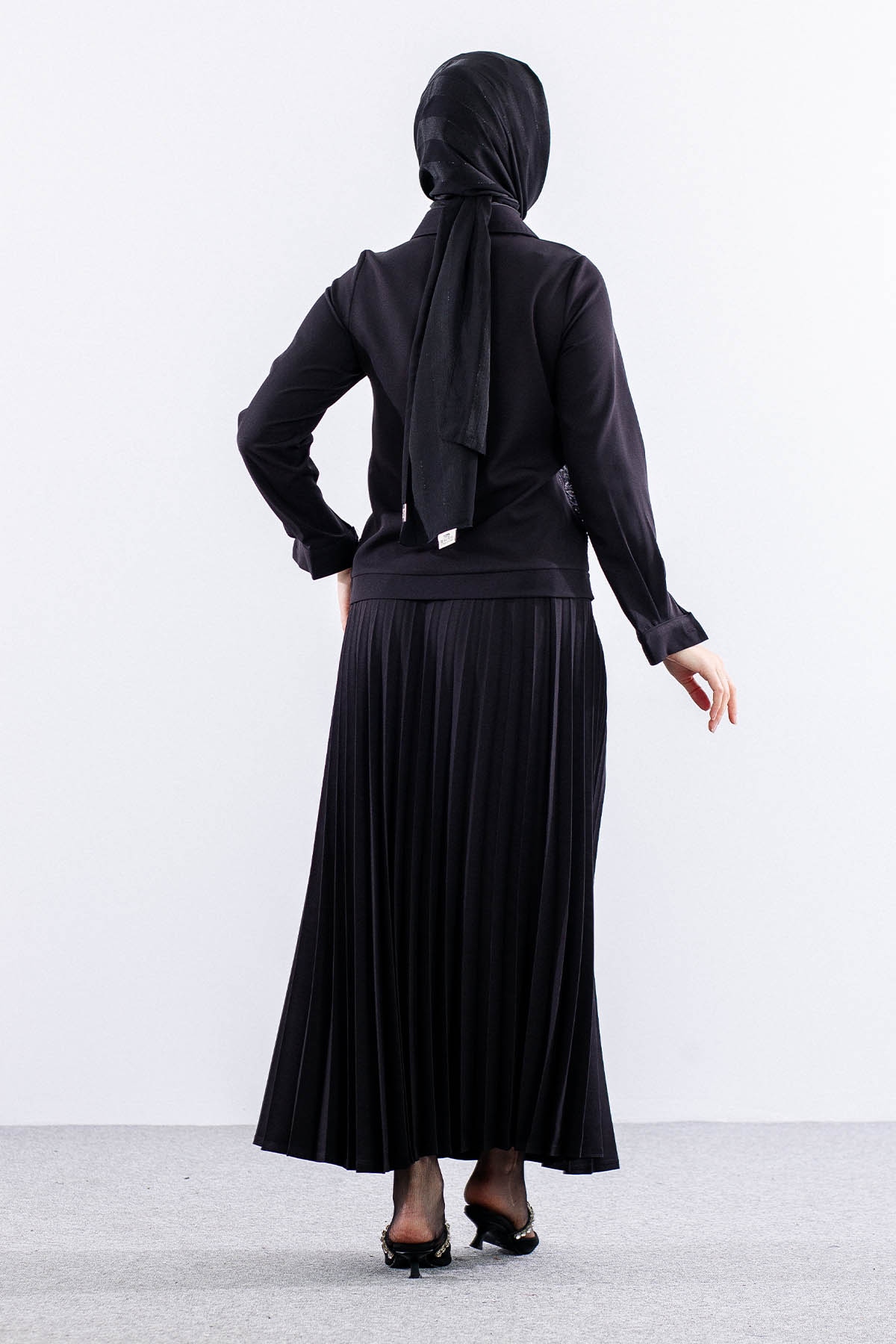 3637 Etek Takim 38-46 Pullu - Siyah - 5