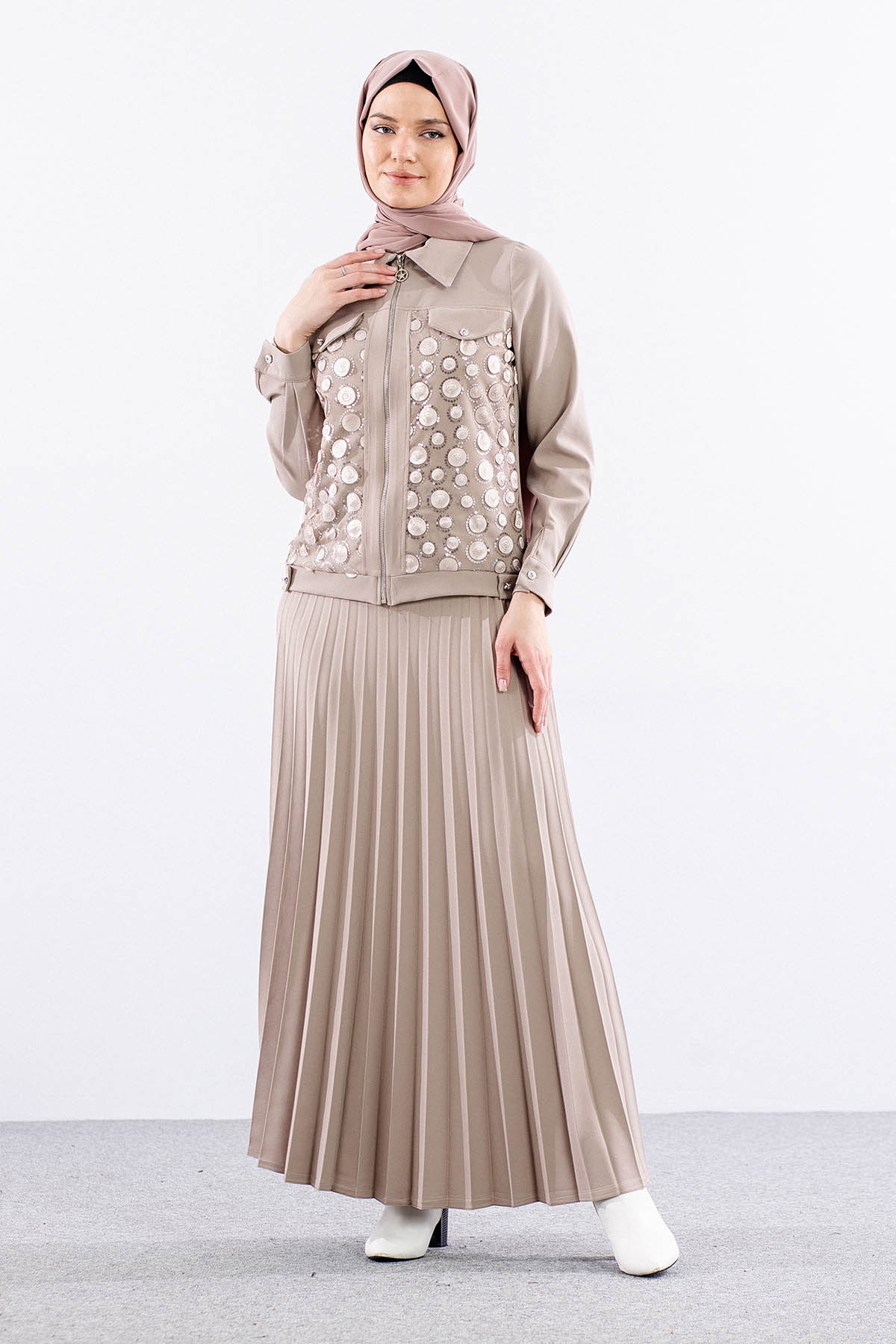 3637 Etek Takim 38-46 Pullu - Tas - 1