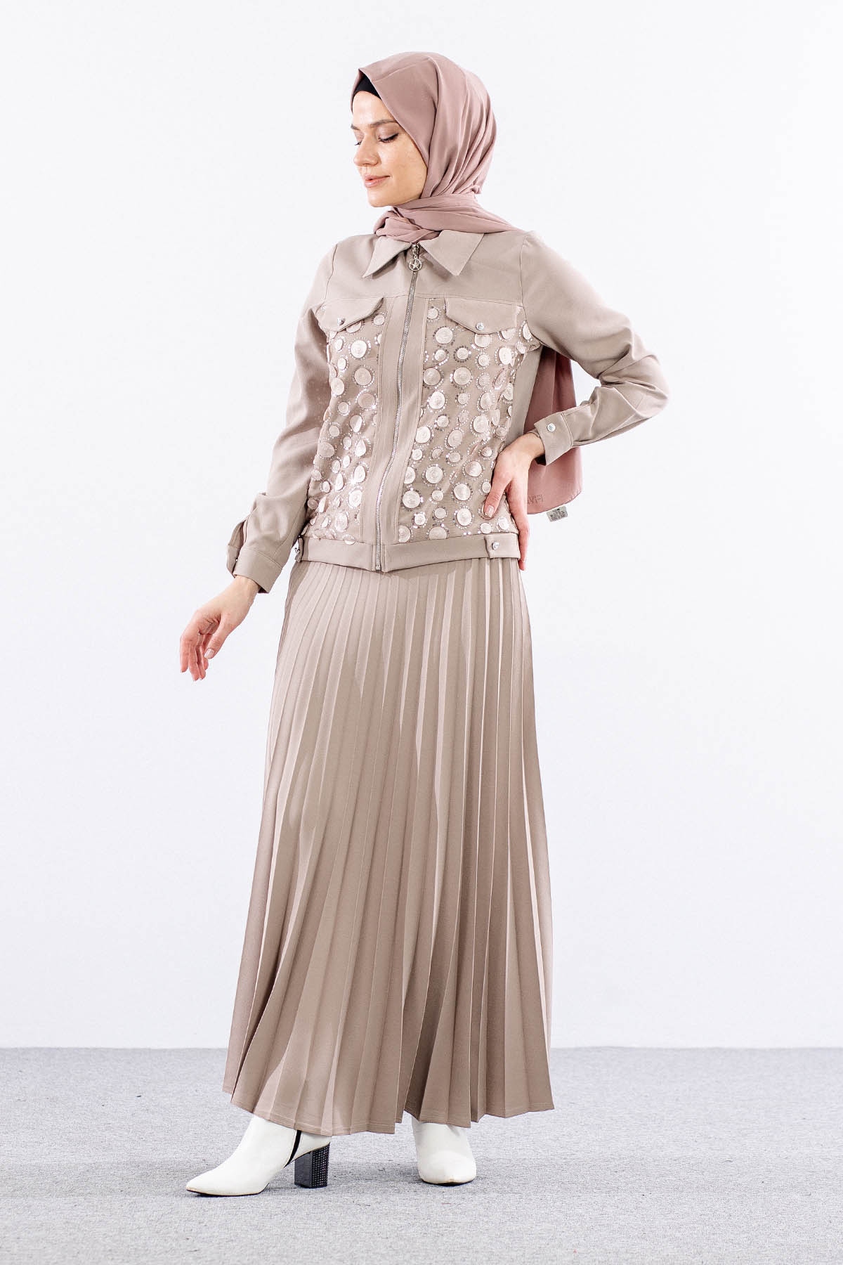 3637 Etek Takim 38-46 Pullu - Tas - 2