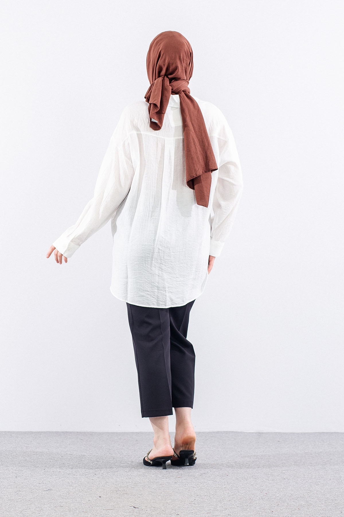 36470 Gömlek Tek - Ekru - 4