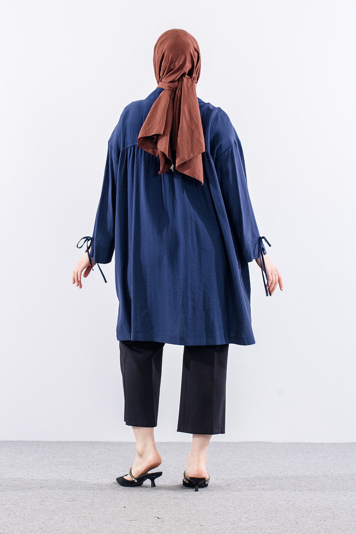 36506  Tunik Tek Kolu Pi̇leli̇ - Lacivert - 4