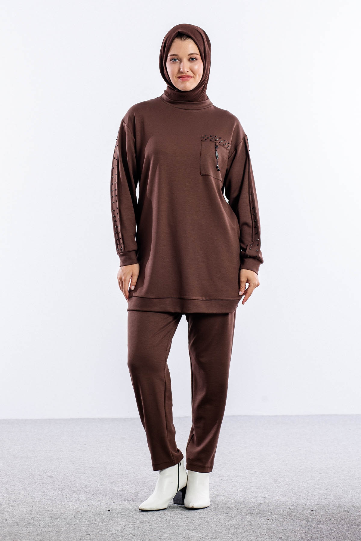 3661 Takim 38-46 Kolu Tas Detay - K_kahve - 1